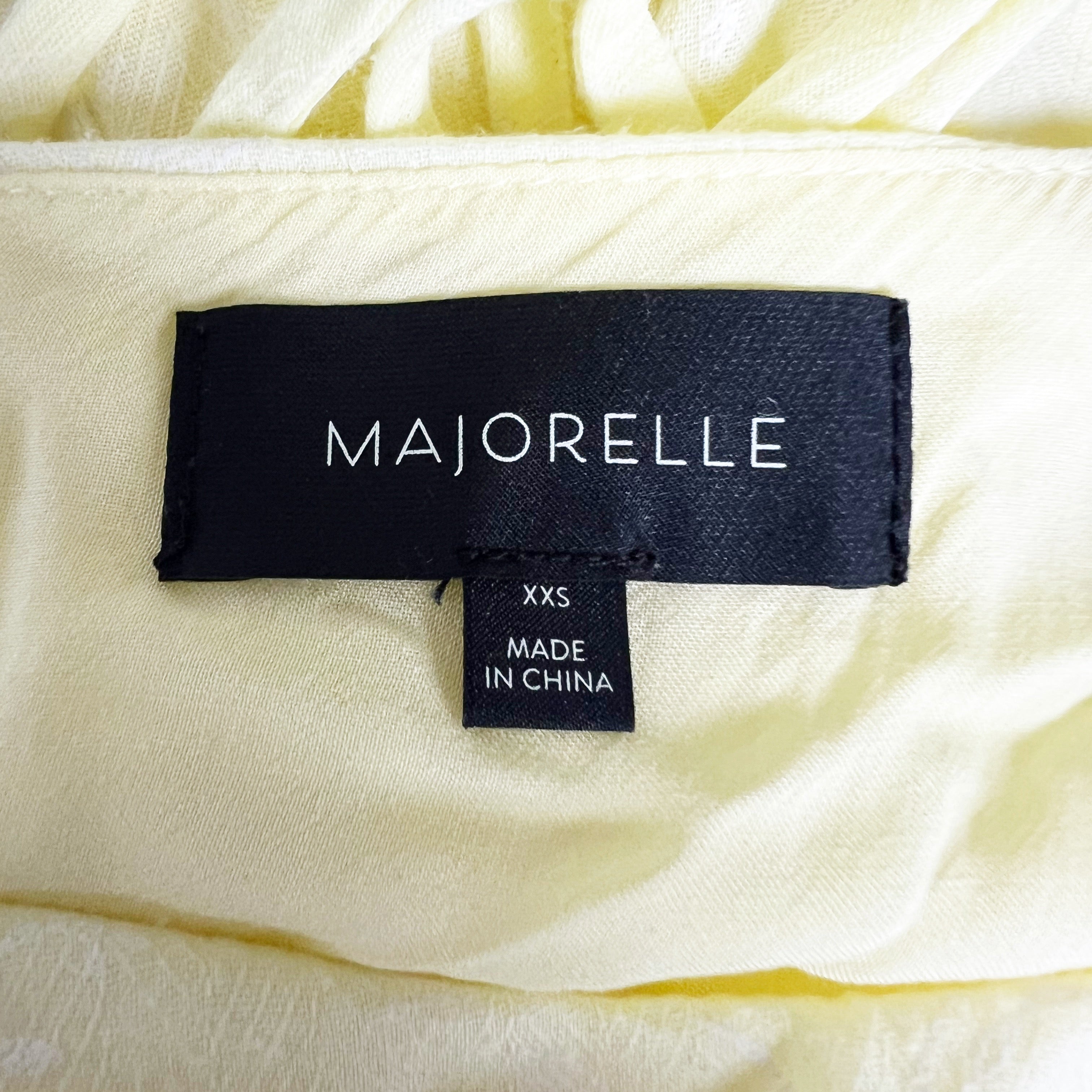 Majorelle Portman Cotton Lightweight Tie Shoulder One Piece Jumpsuit Baby Yellow