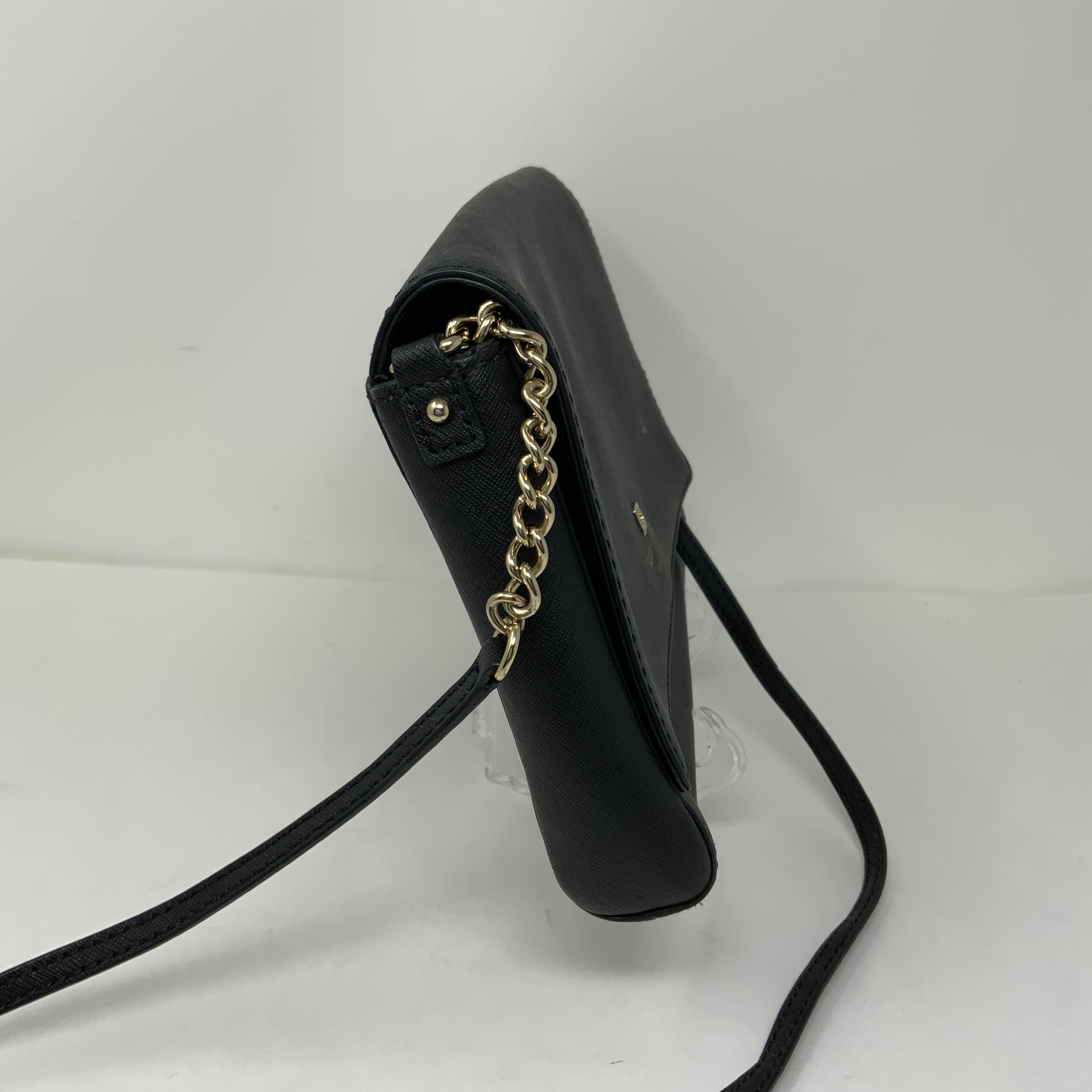 Kate Spade Genuine Saffiano Leather Crossbody Chain Strap Foldover Purse Bag