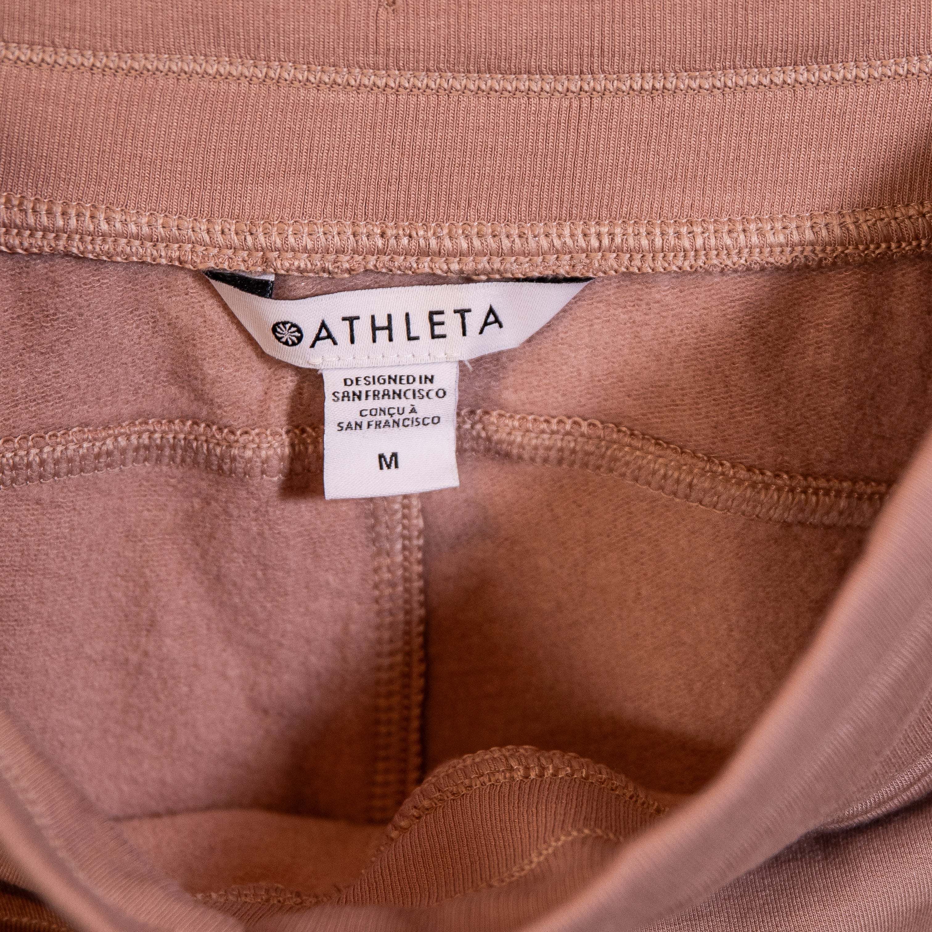 Athleta Women's Balance Jogger Cotton Modal Brush Fleece Lined Ankle Crop Pants