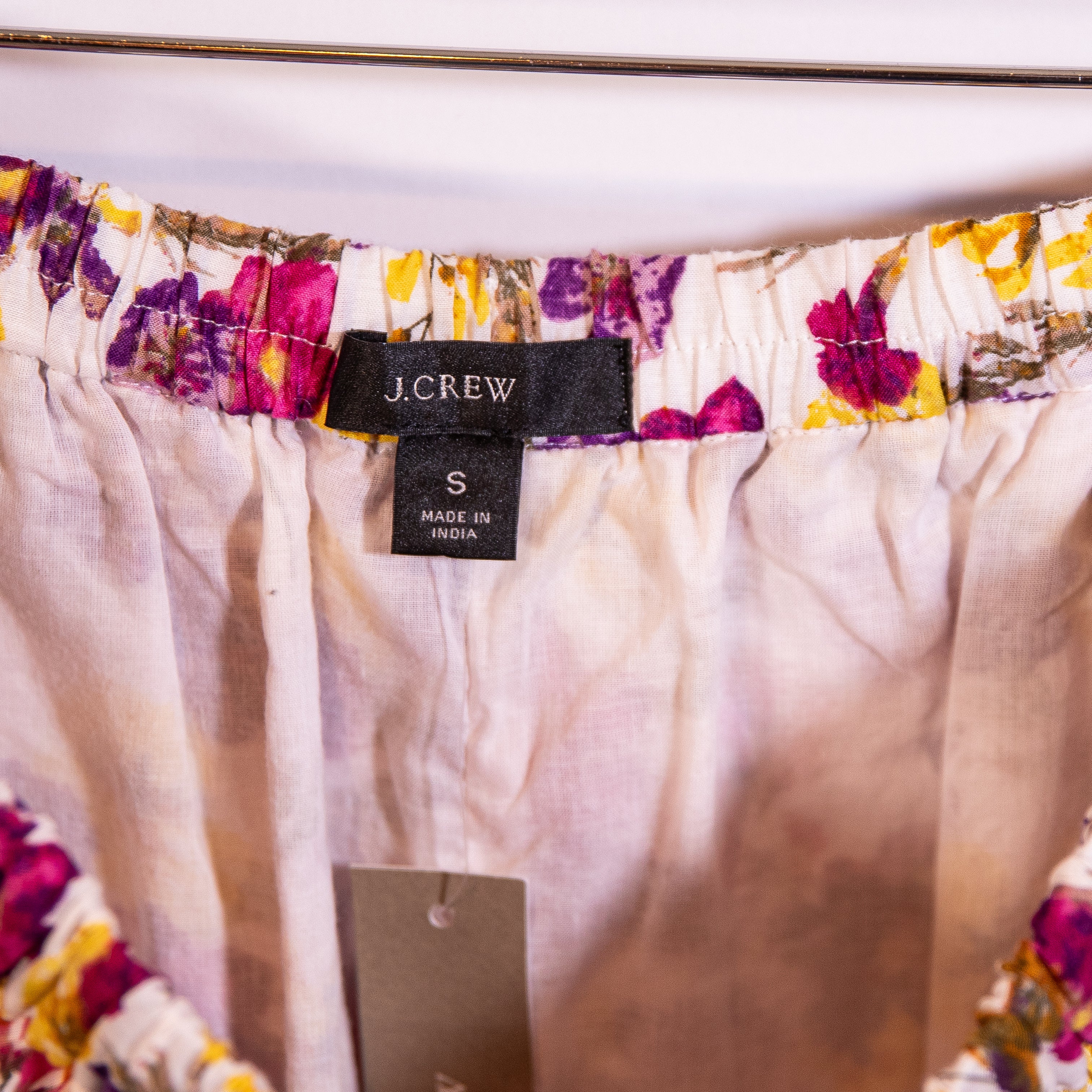 NEW J. Crew Tie-Waist Midi Skirt In Summer Garden Floral Ivory Bright Pink Small