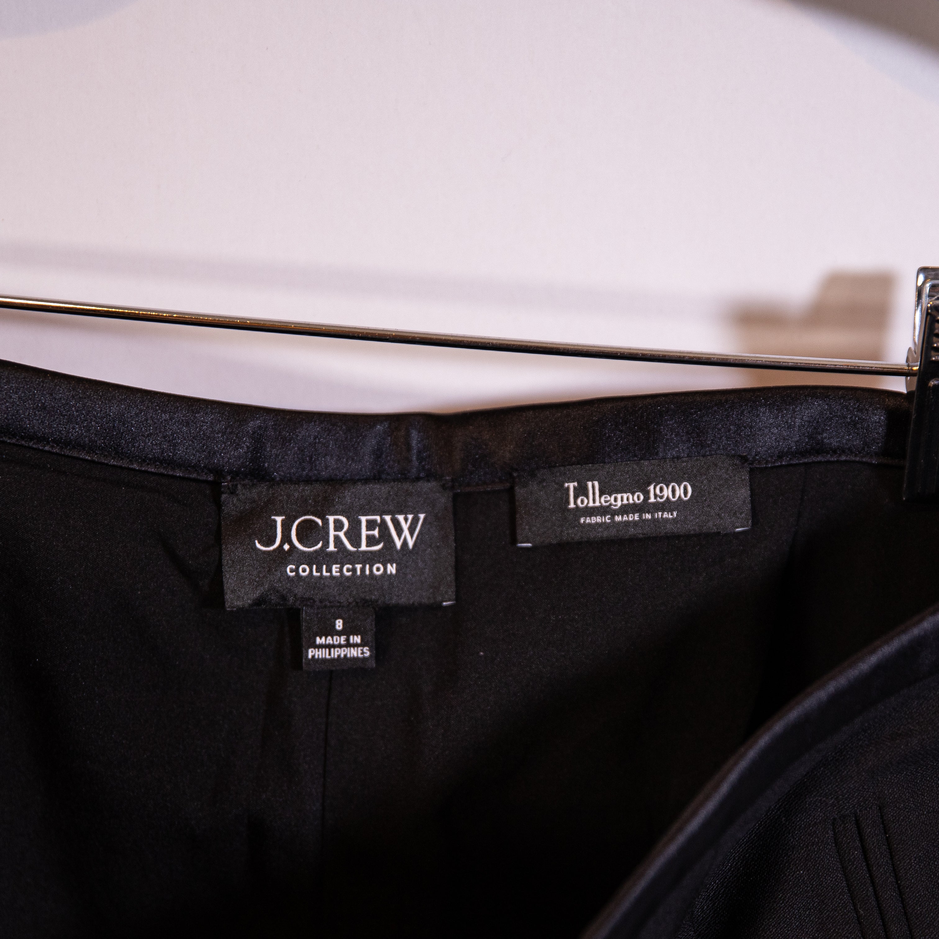 J. Crew Collection Women's Tollegno 1900 Italy Wool Straight Leg Trouser Pants 8