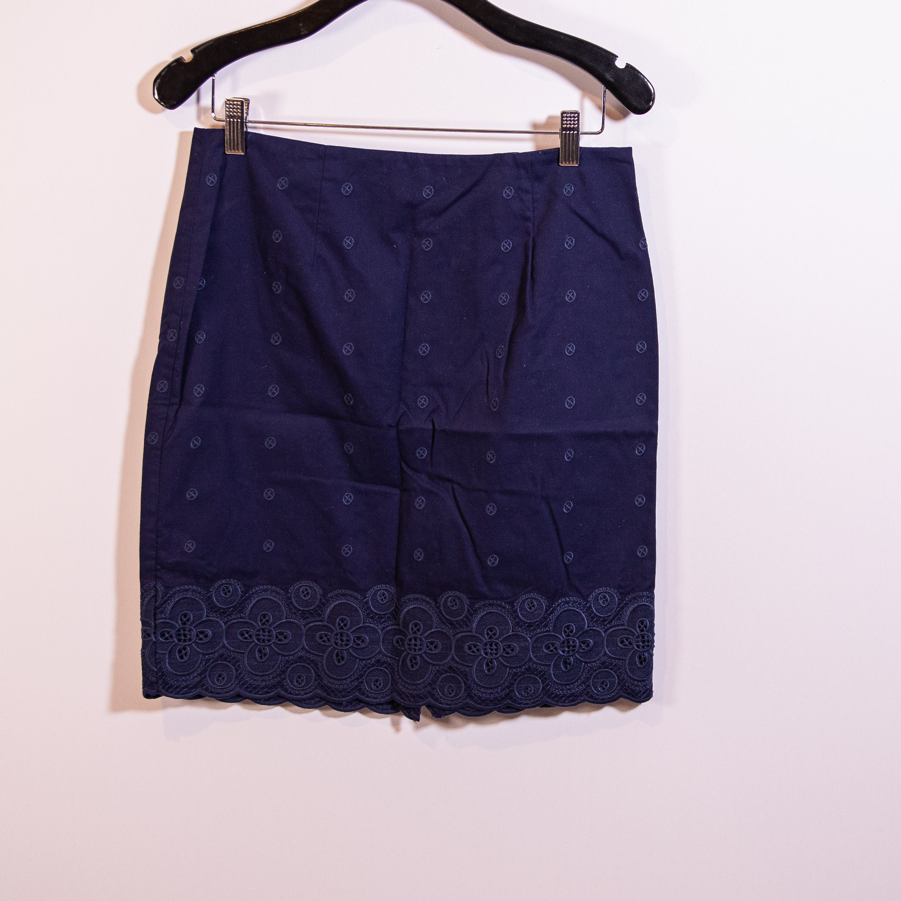 NEW Vineyard Vines Bedford Cord Eyelet Lace Pencil Skirt Nautical Navy Blue 4