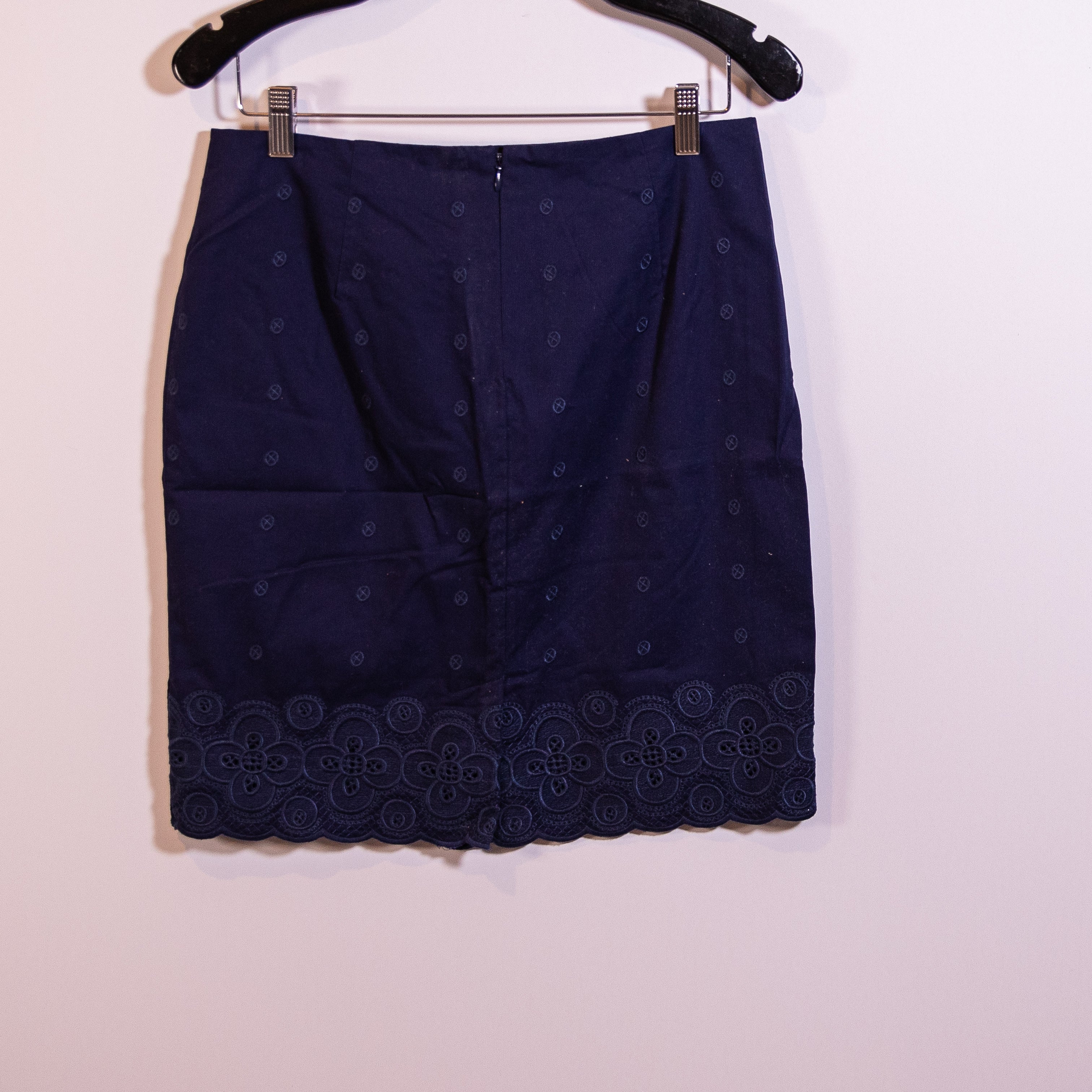 NEW Vineyard Vines Bedford Cord Eyelet Lace Pencil Skirt Nautical Navy Blue 4