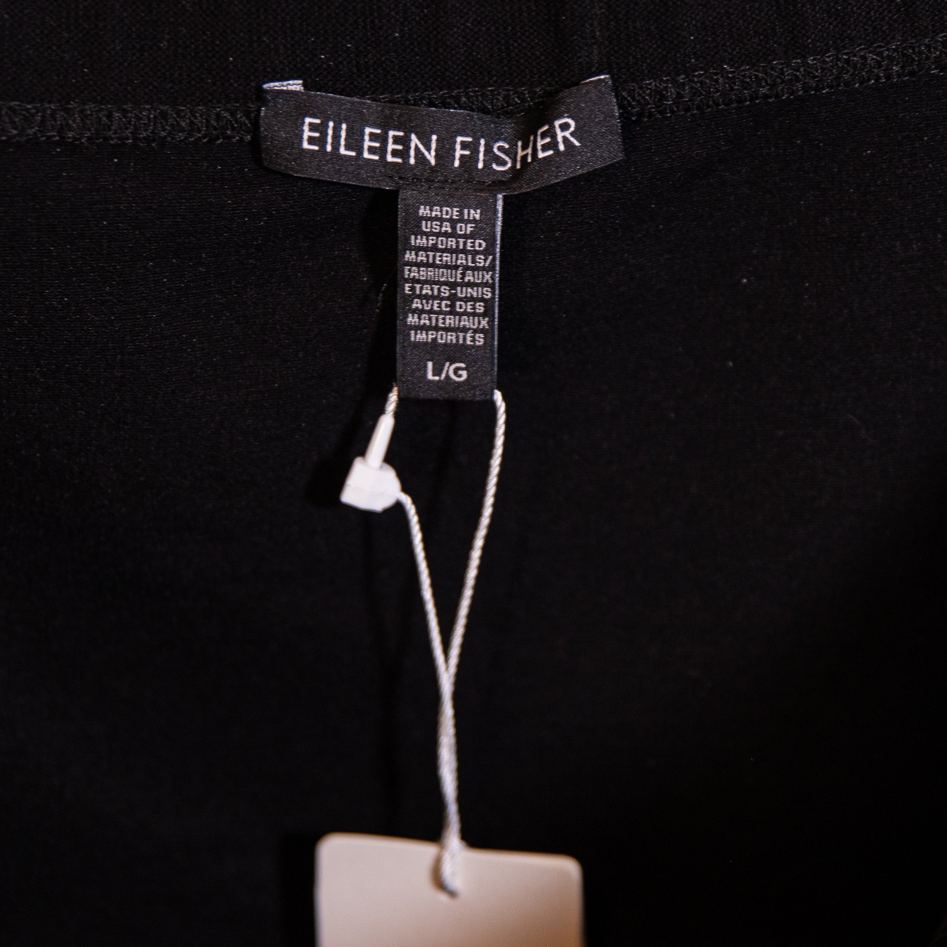NEW Eileen Fisher The System Crepe Slim Fit Knee Length Pencil Skirt Black Large