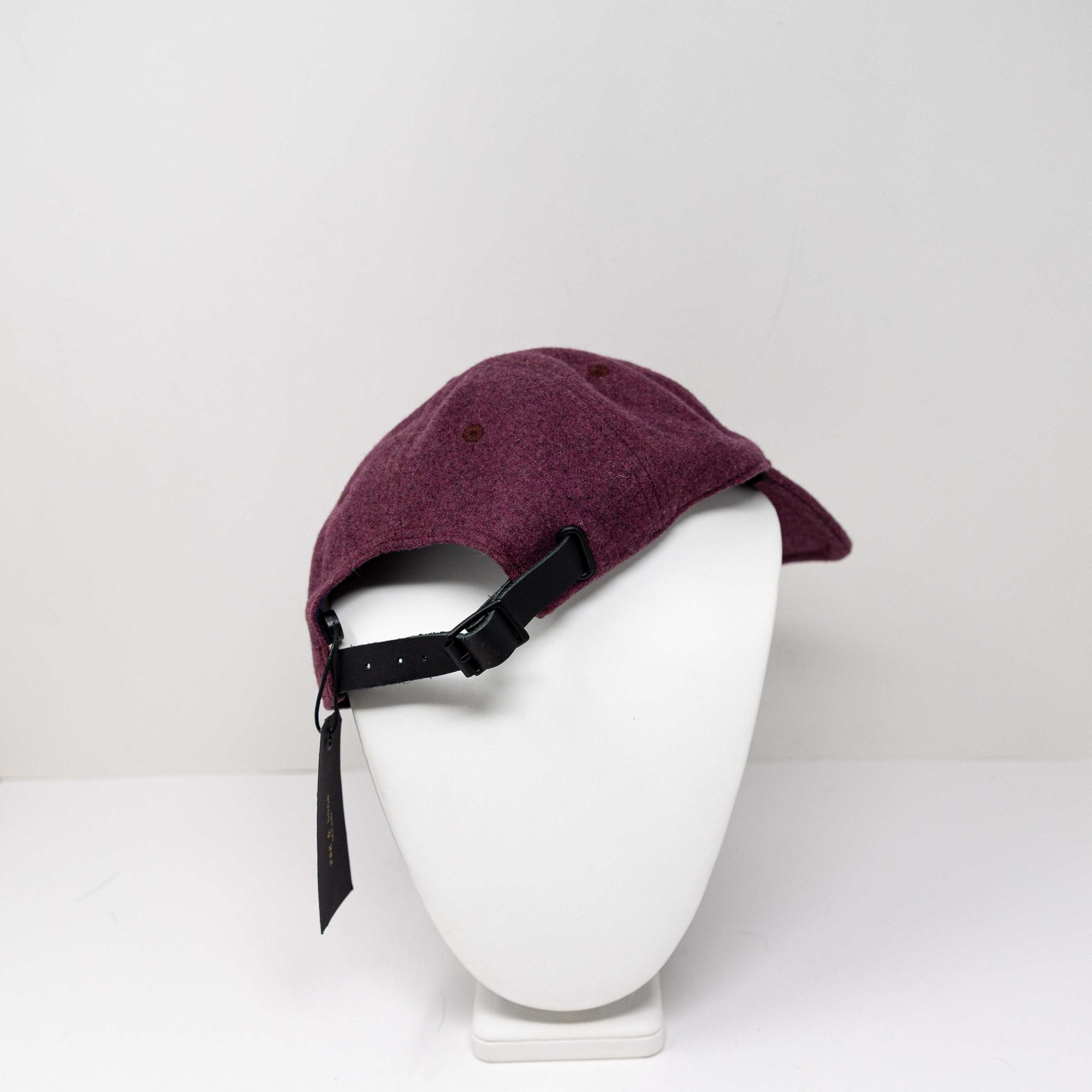 NEW Rag & Bone Marilyn Wool Felt Stretch Baseball Cap Hat Pink Burgundy OS