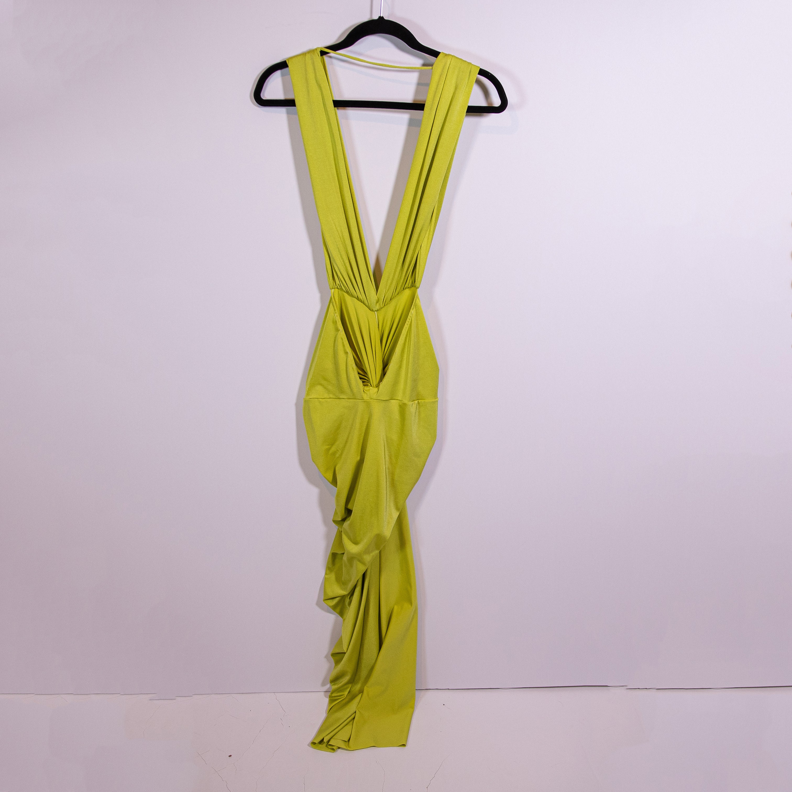 NEW Baobab Mia Midi Pareo Stretch Knit Cut Out Dress Swim Coverup Green Small