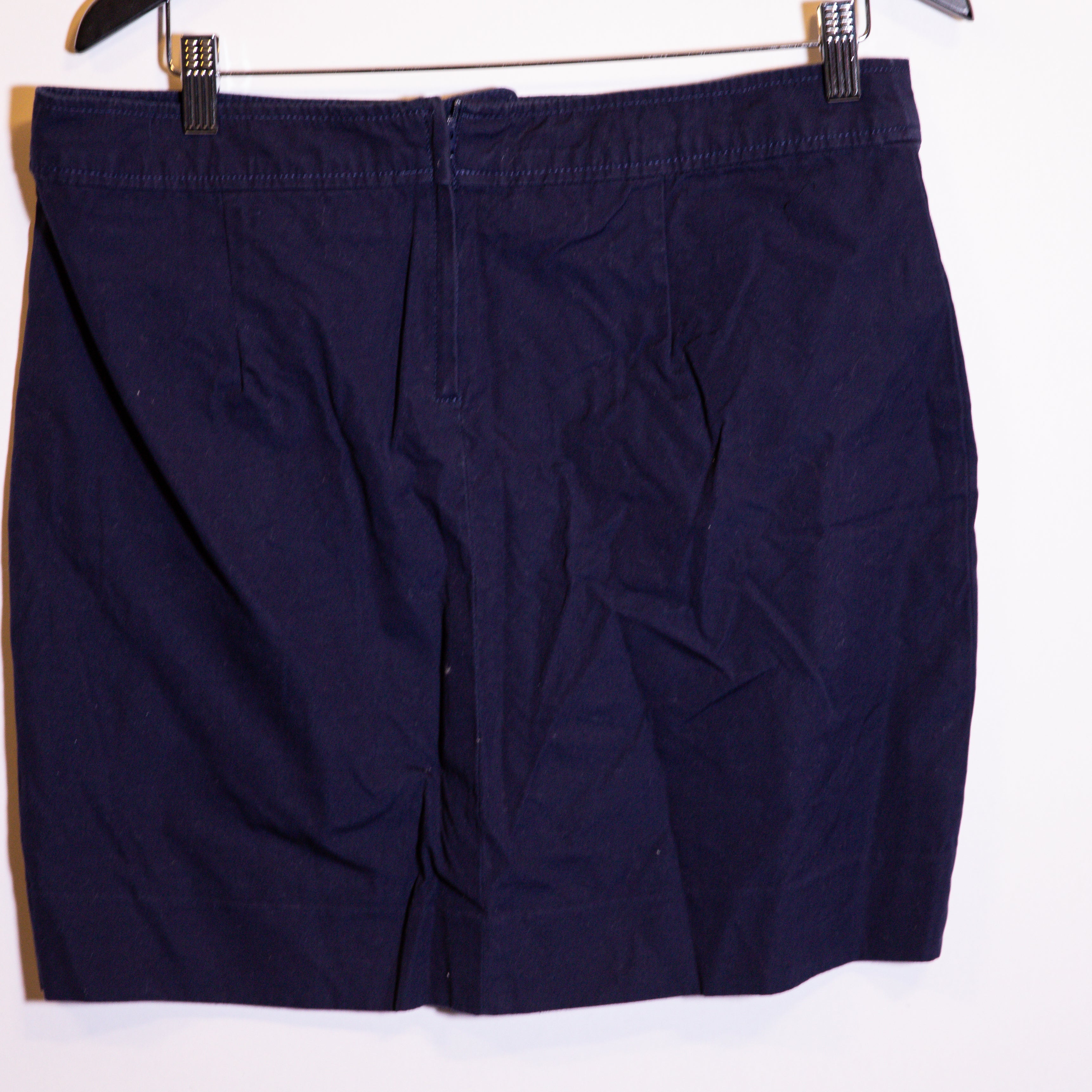 Lilly Pulitzer Women's Cotton Poplin Button Pocket Postage Stamp Mini Skirt Blue