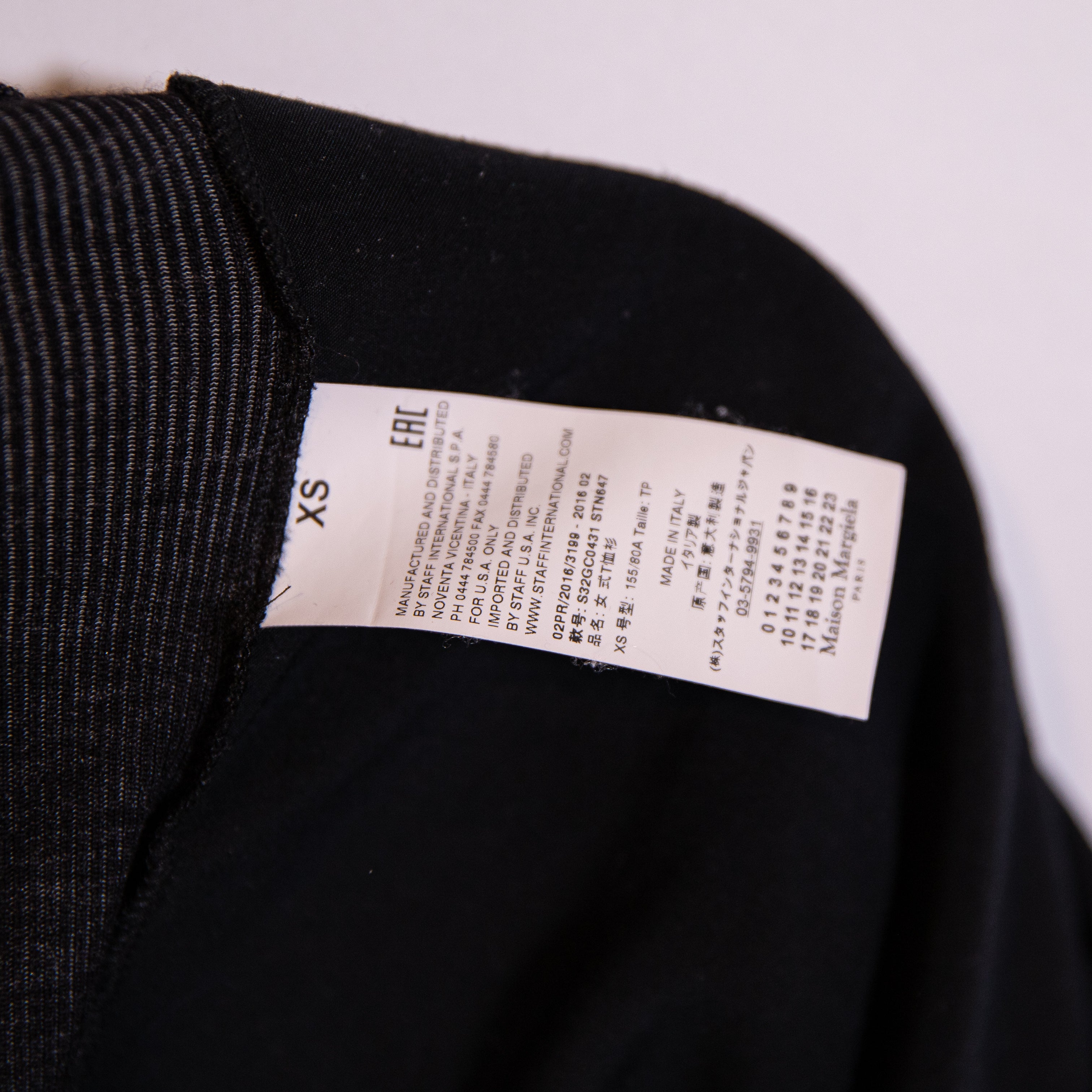 Maison Margiela MM6 Made In Italy Stretch Knit Turtleneck Pullover Sweater Gray