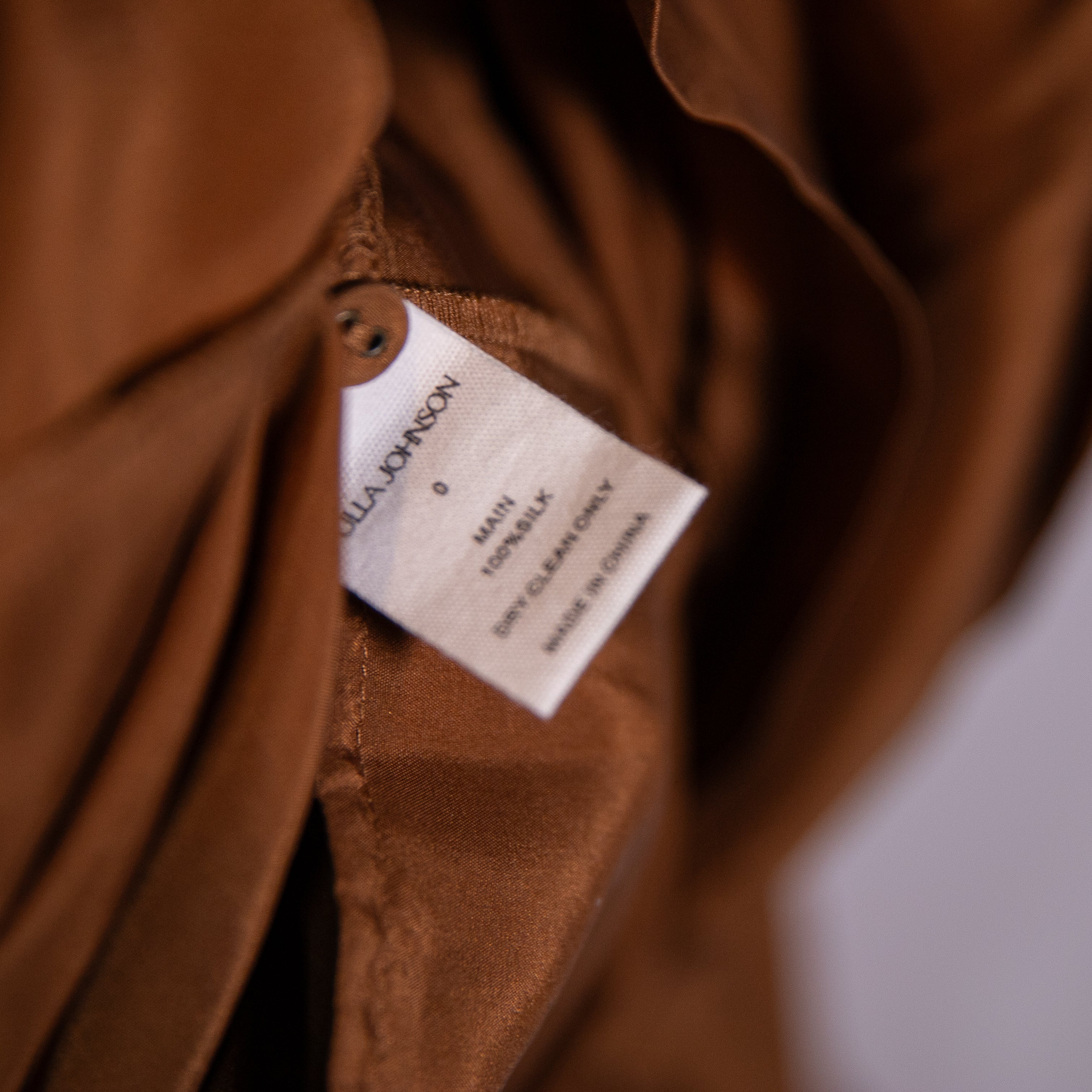 NEW Ulla Johnson Aida Silk Chiffon Cinch Waist Utility Cago Jumpsuit Chestnut 0