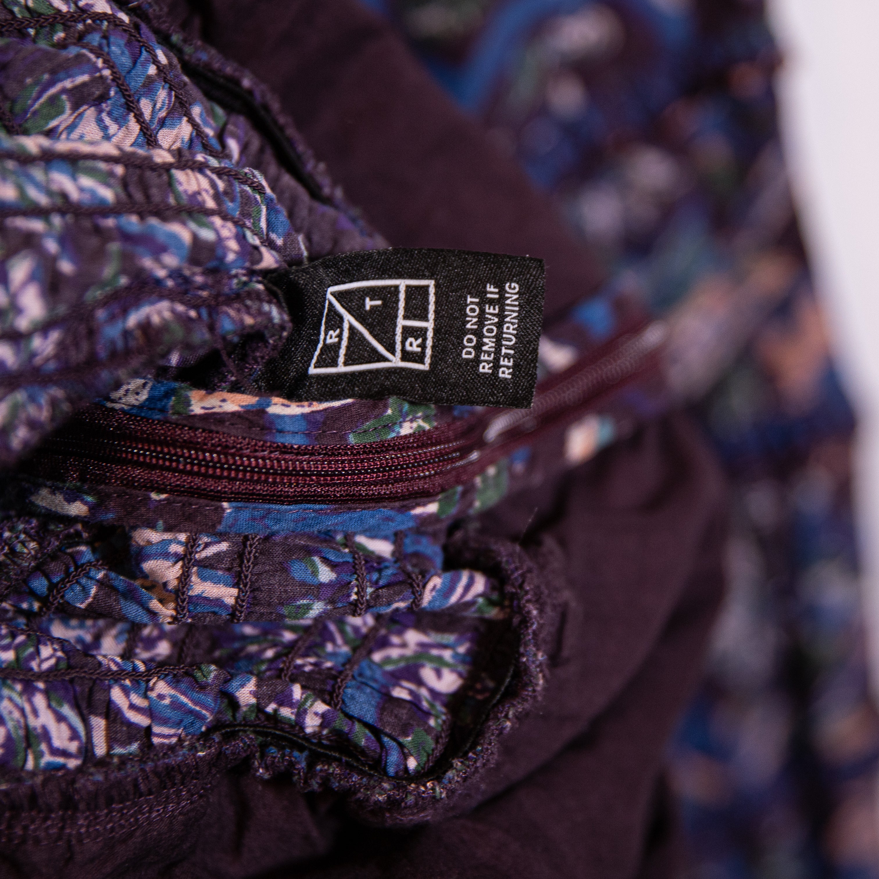 Sea New York Noah Smocked V Neck Tiered Pullover Midi Dress Blue Floral 2