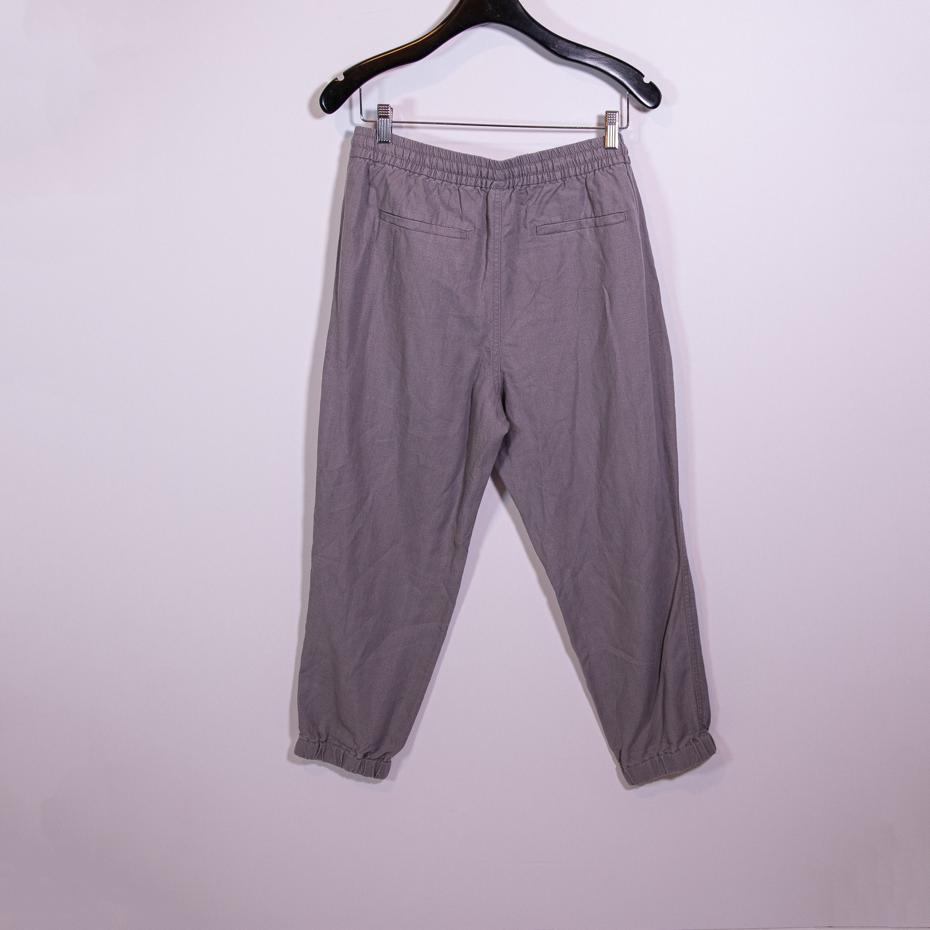 NEW J. Crew x Point Sur Linen Lightweight Straight Leg Cropped Pants Gray 6P