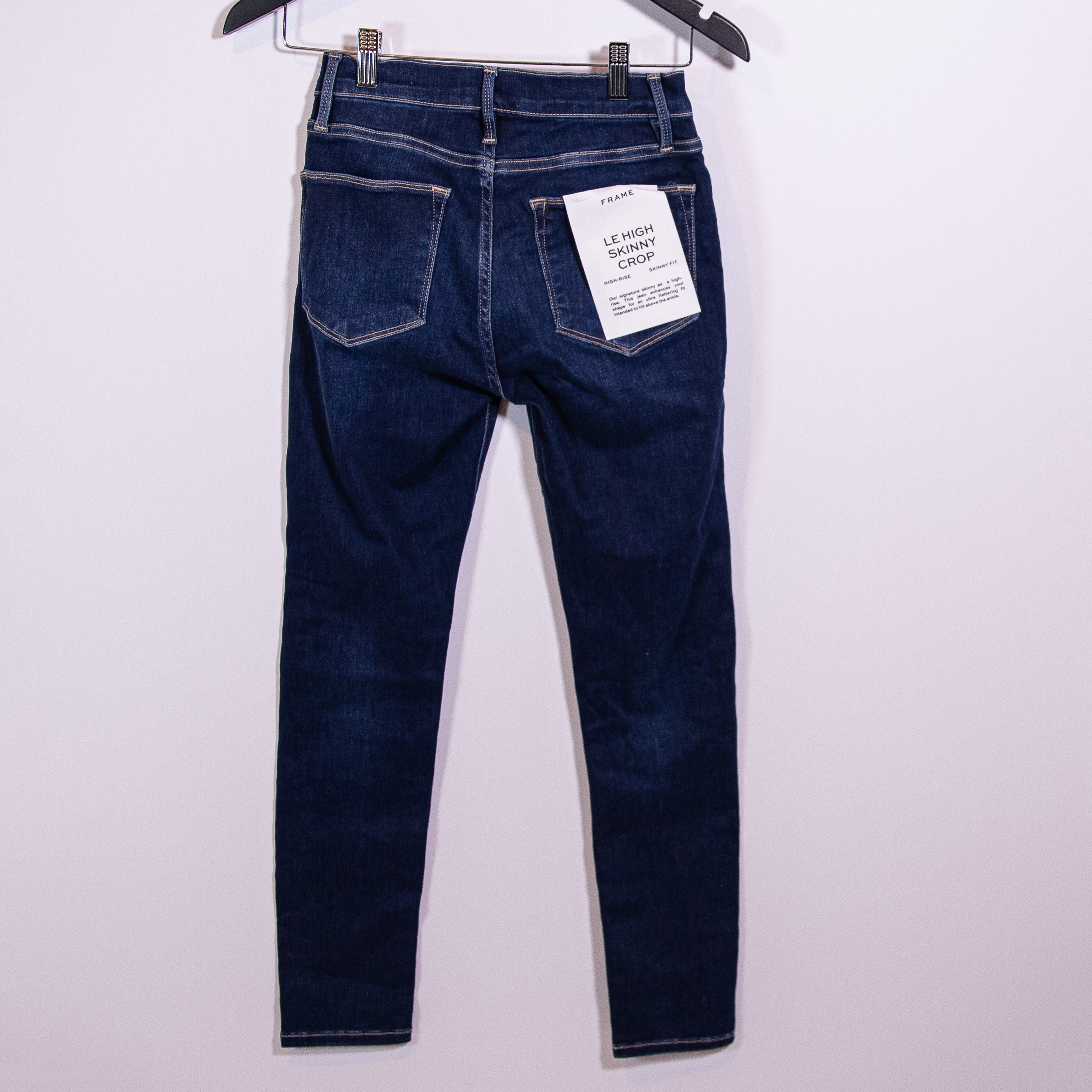 NEW Frame Le High Skinny Crop Cotton Stretch Denim Jeans Sanctuary Wash 27