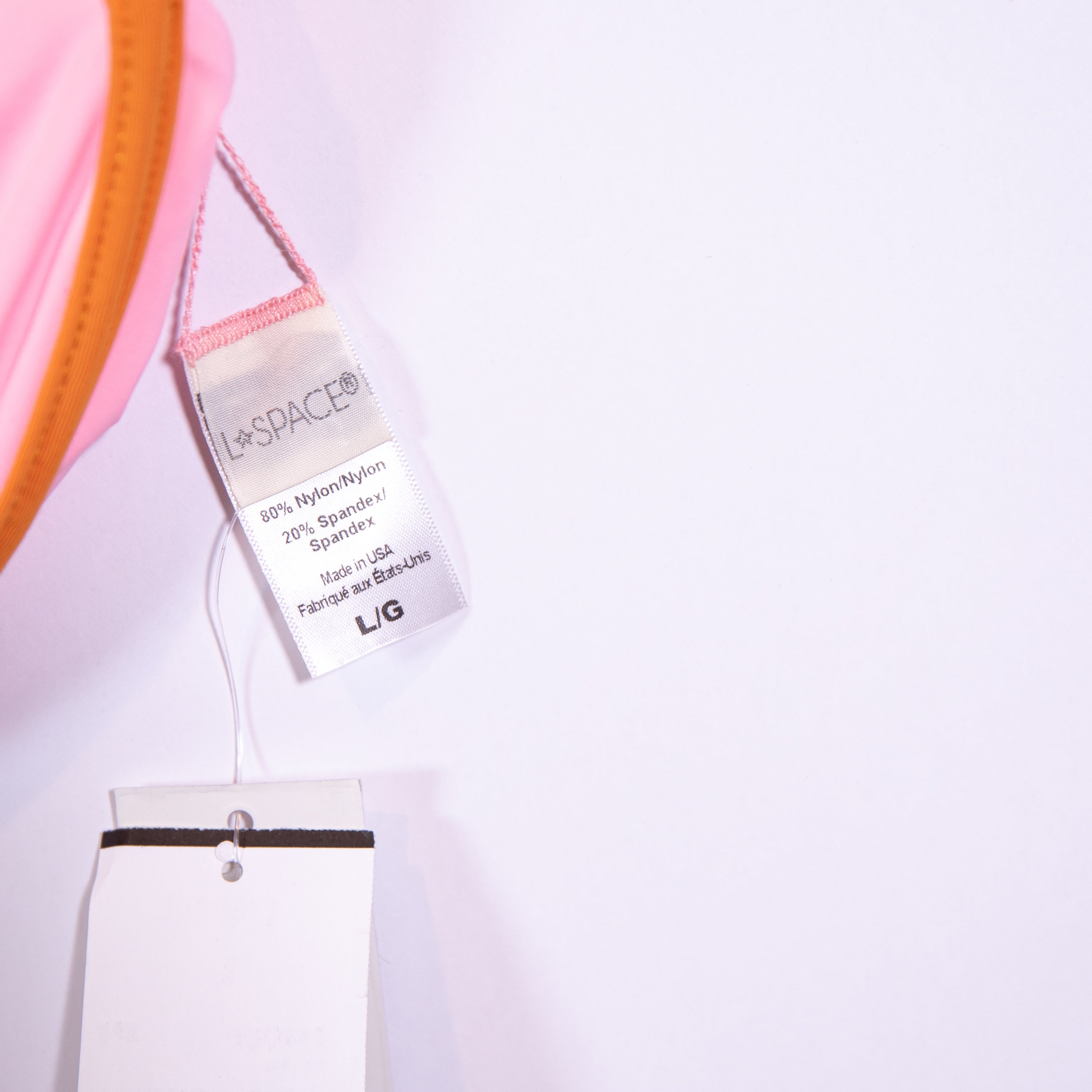 NEW L*Space Nico Underwire Bikini Bathing Suit Swim Top Pink Orange Large