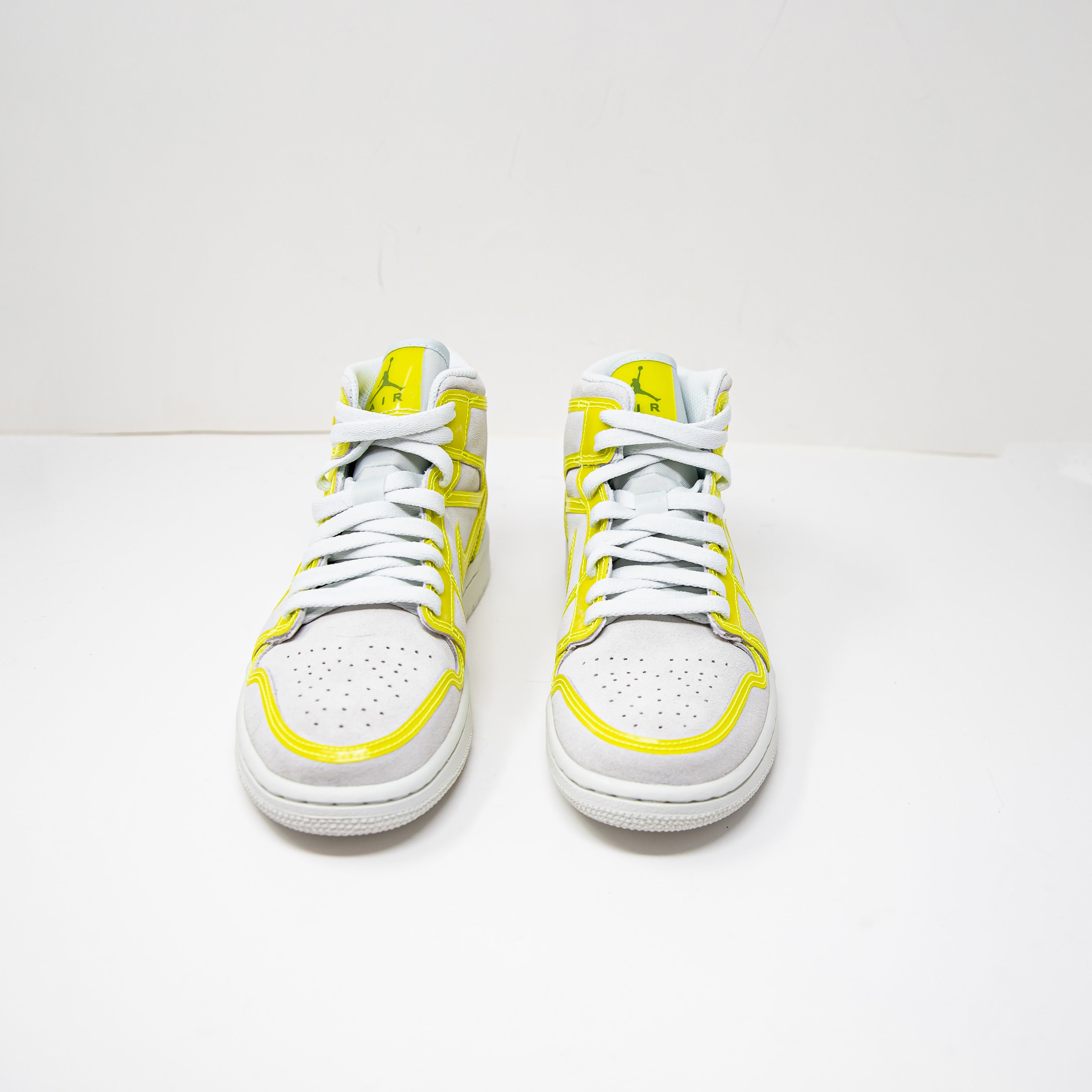 NEW Nike Women's Jordan Air 1 Mid LX DA5552 107 Opti Yellow High Top Sneakers