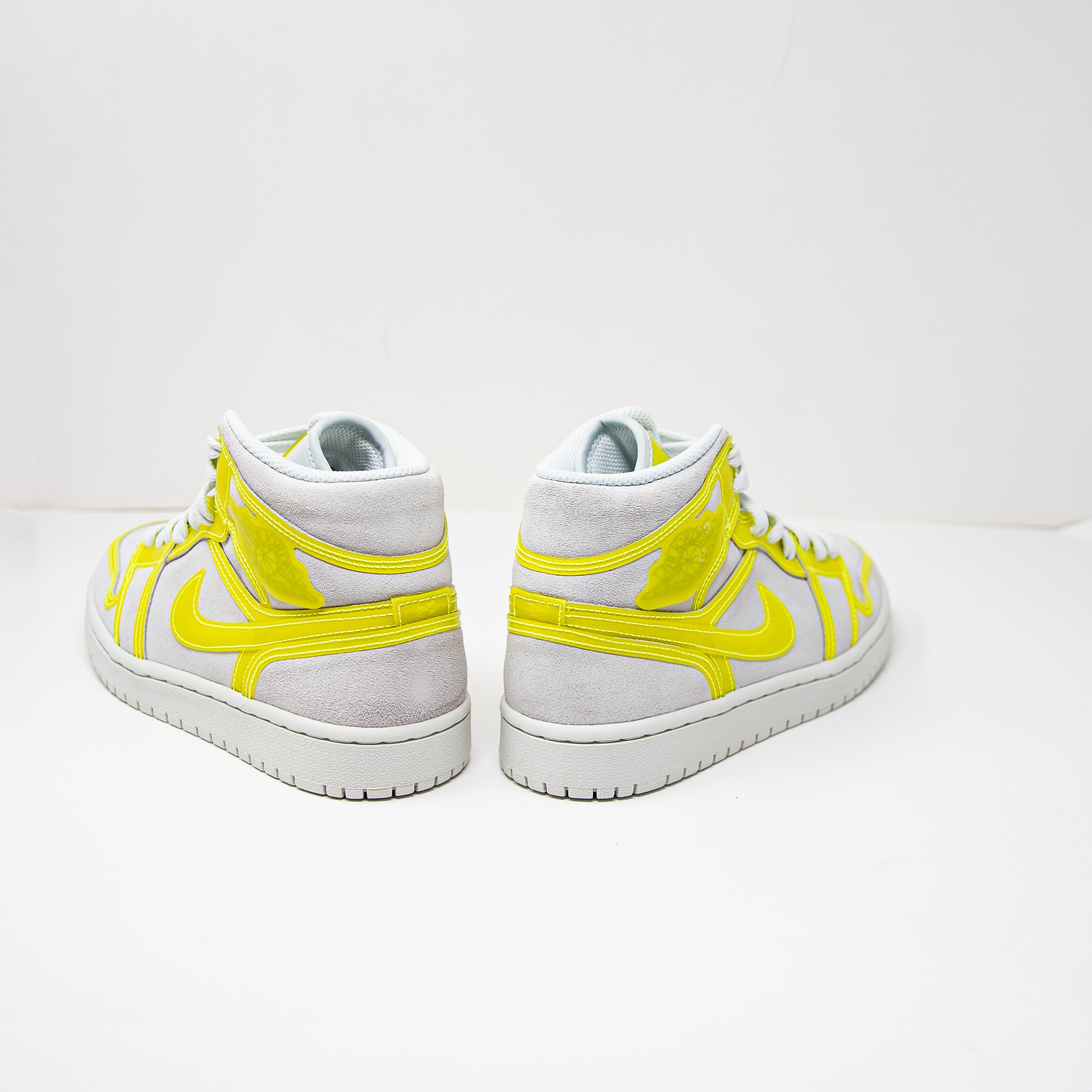 NEW Nike Women's Jordan Air 1 Mid LX DA5552 107 Opti Yellow High Top Sneakers