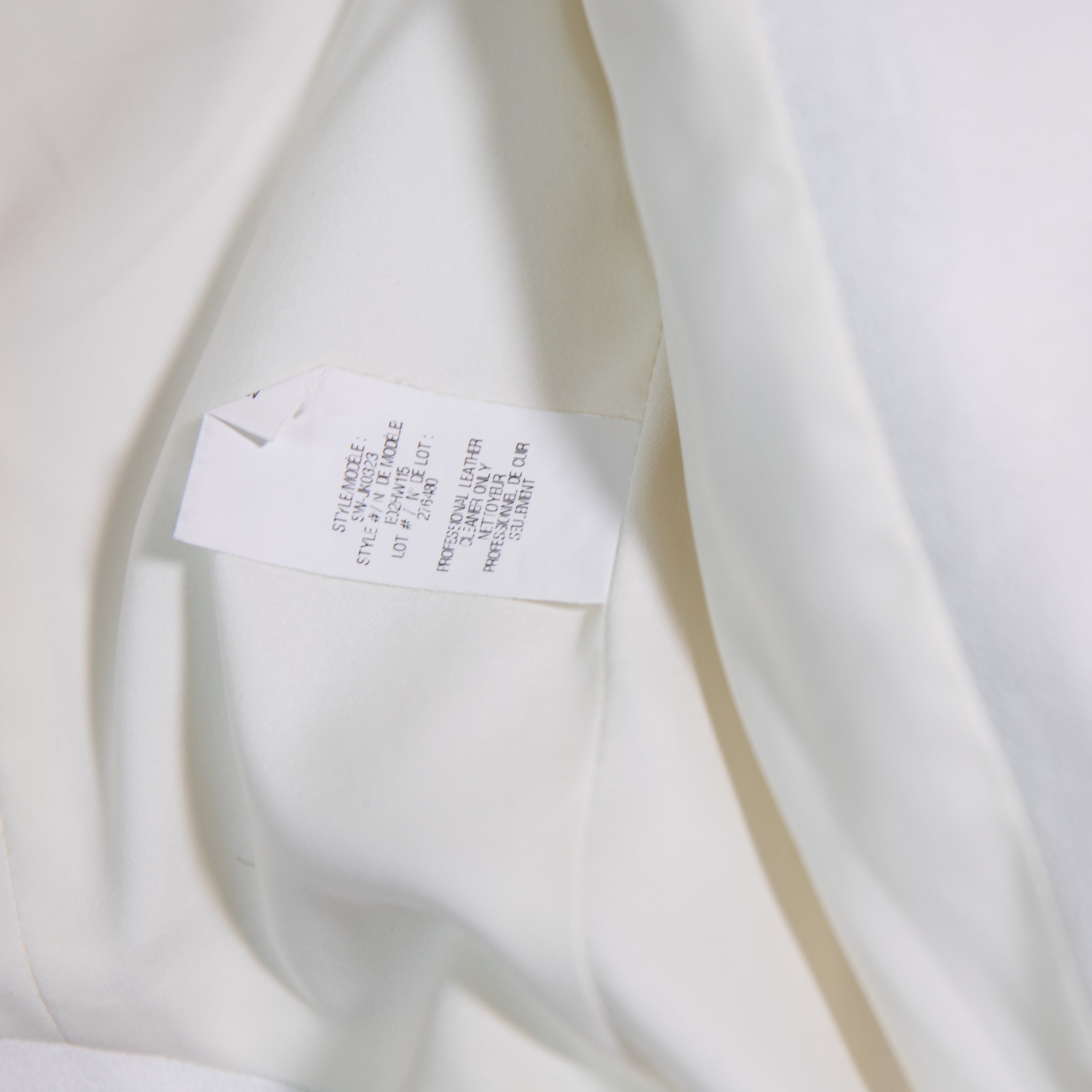 Helmut Lang Women's Crepe Draped Asymmetrical Leather Trim Detail Blazer Jacket