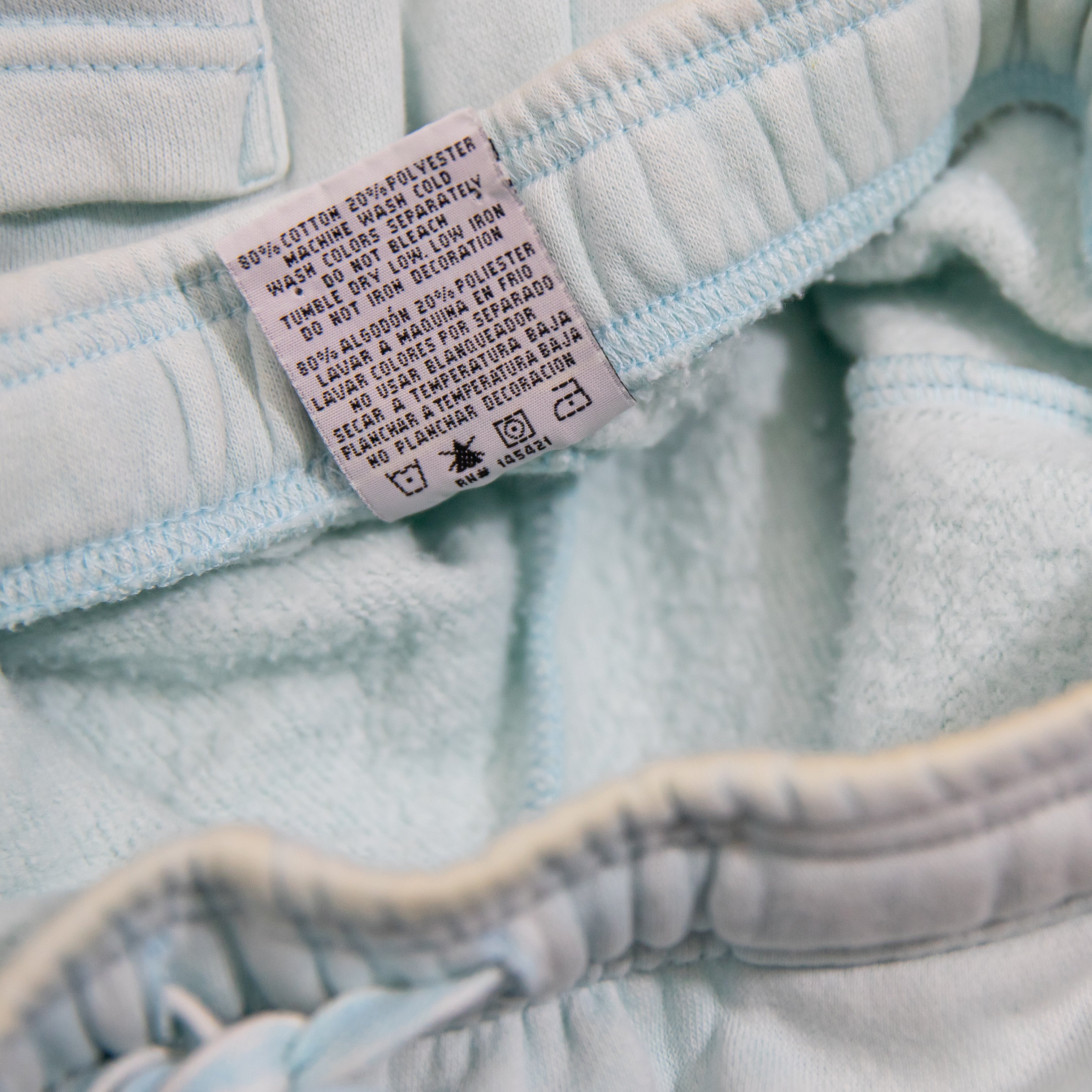 Colours World Peace Cotton Fleece Lined Pull On Joggers Sweat Pants Blue Small