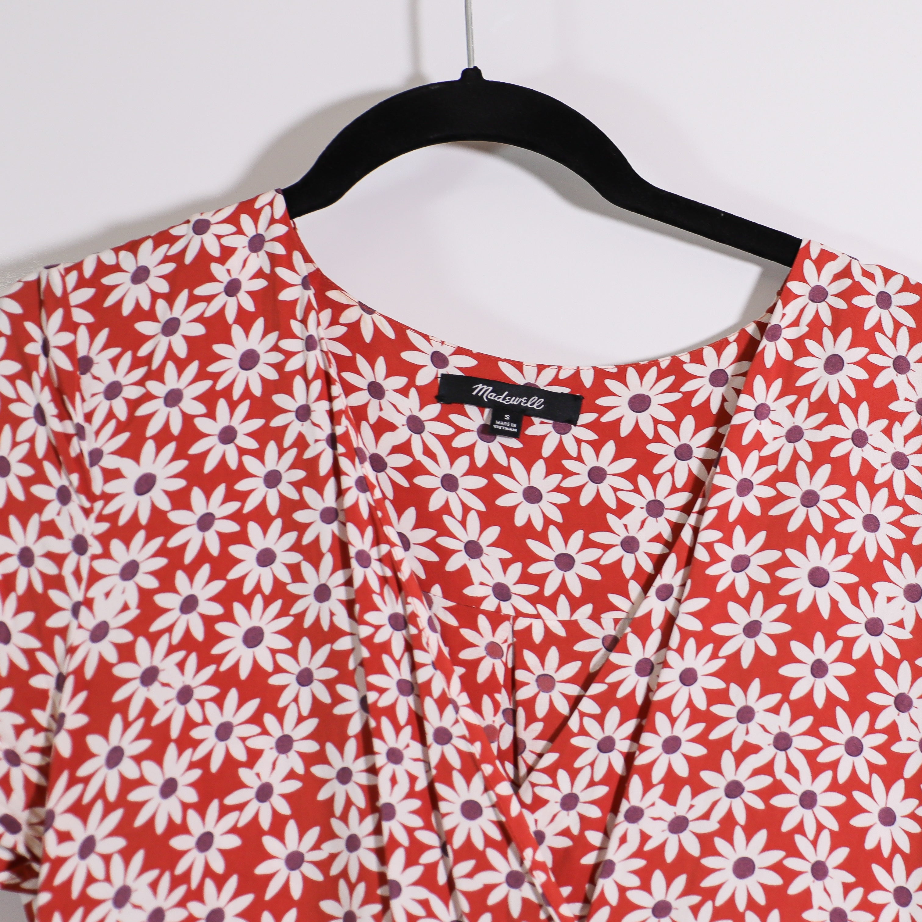 Madewell Women's Clara Midi Dress In Falling Daisies Russet Print Pattern S