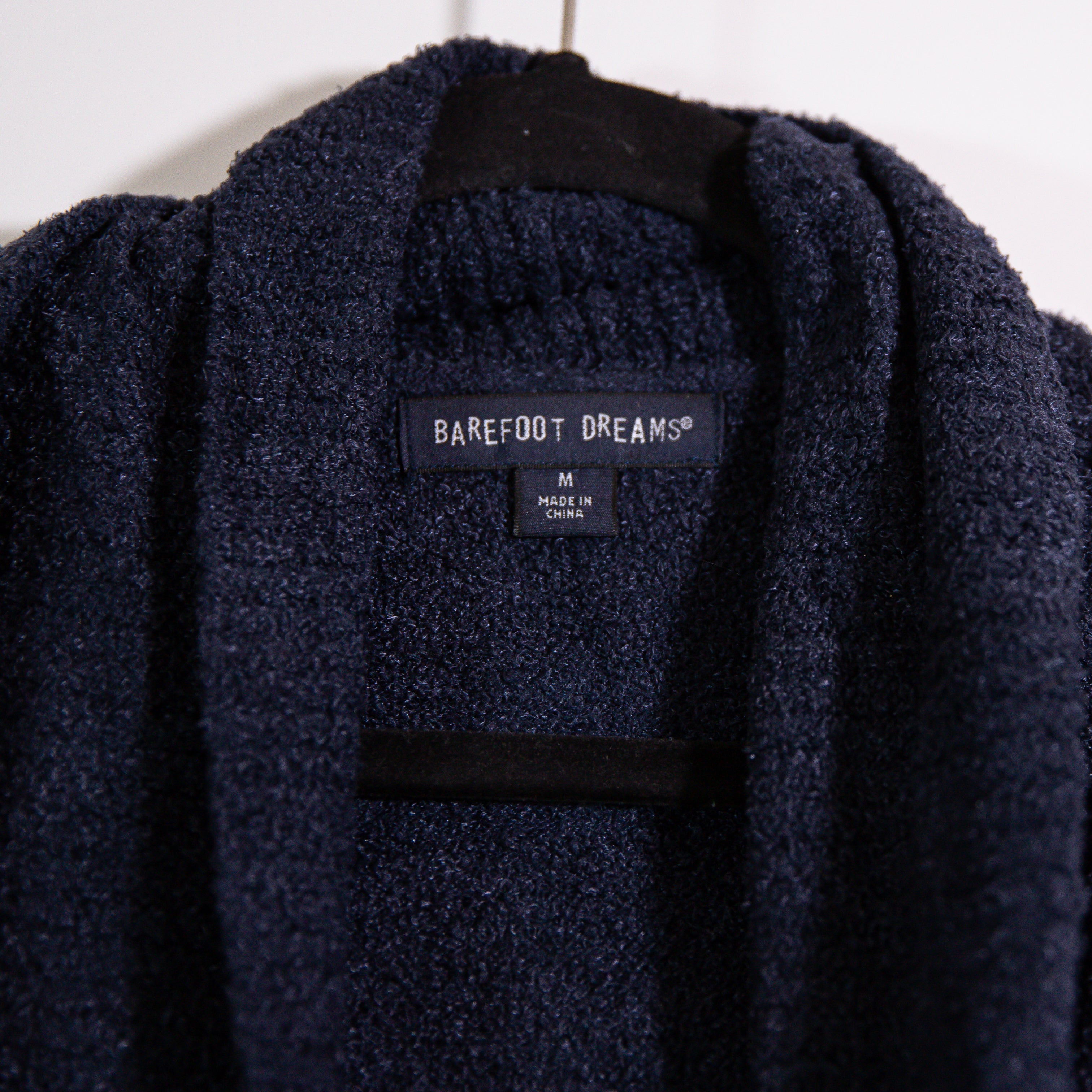 Barefoot Dreams CozyChic Lite Circle Open Front Knit Cardigan Sweater Navy Blue