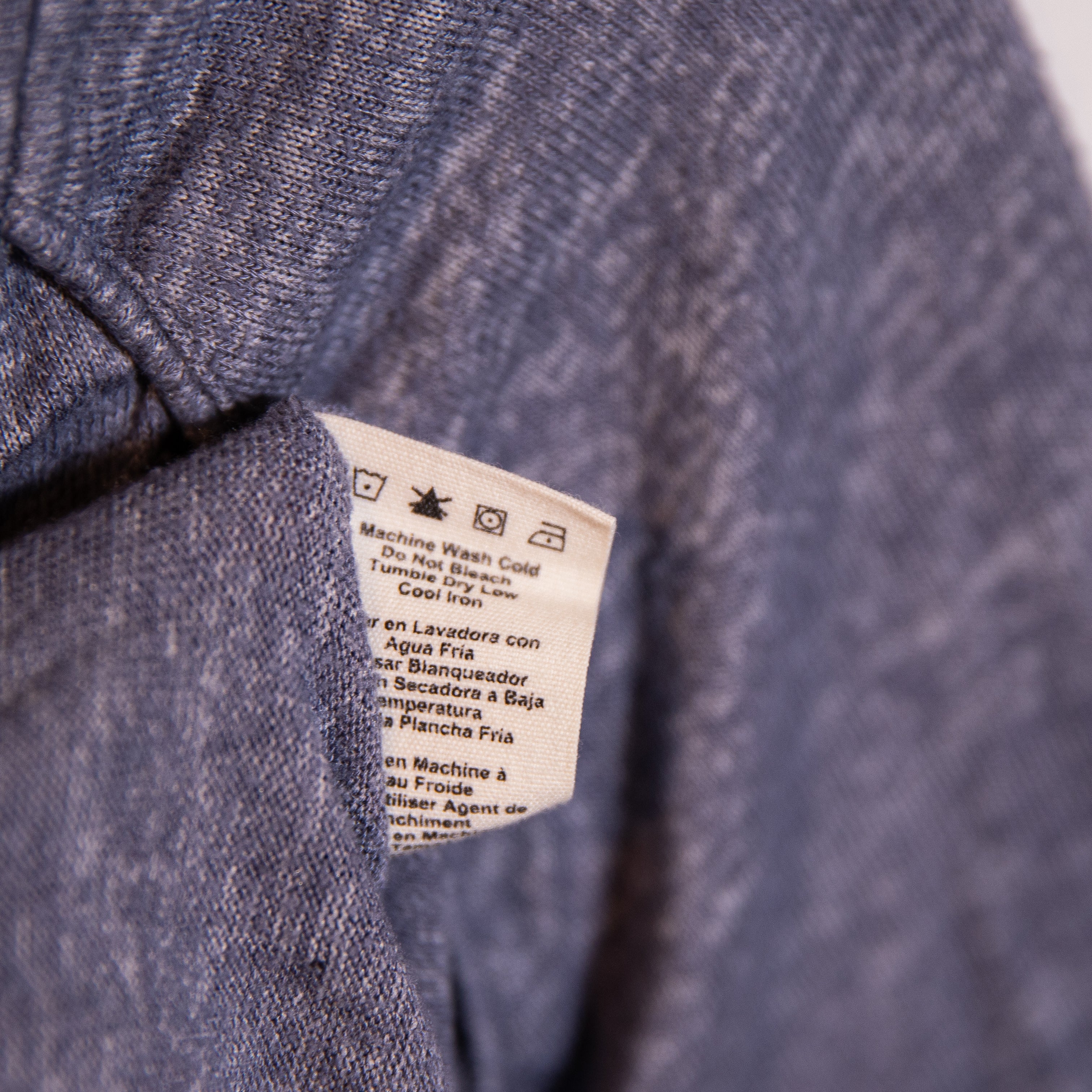 Ugg Gable Crew Neck Long Sleeve Cinch Tie Waist Pullover Sweater Blue Gray M