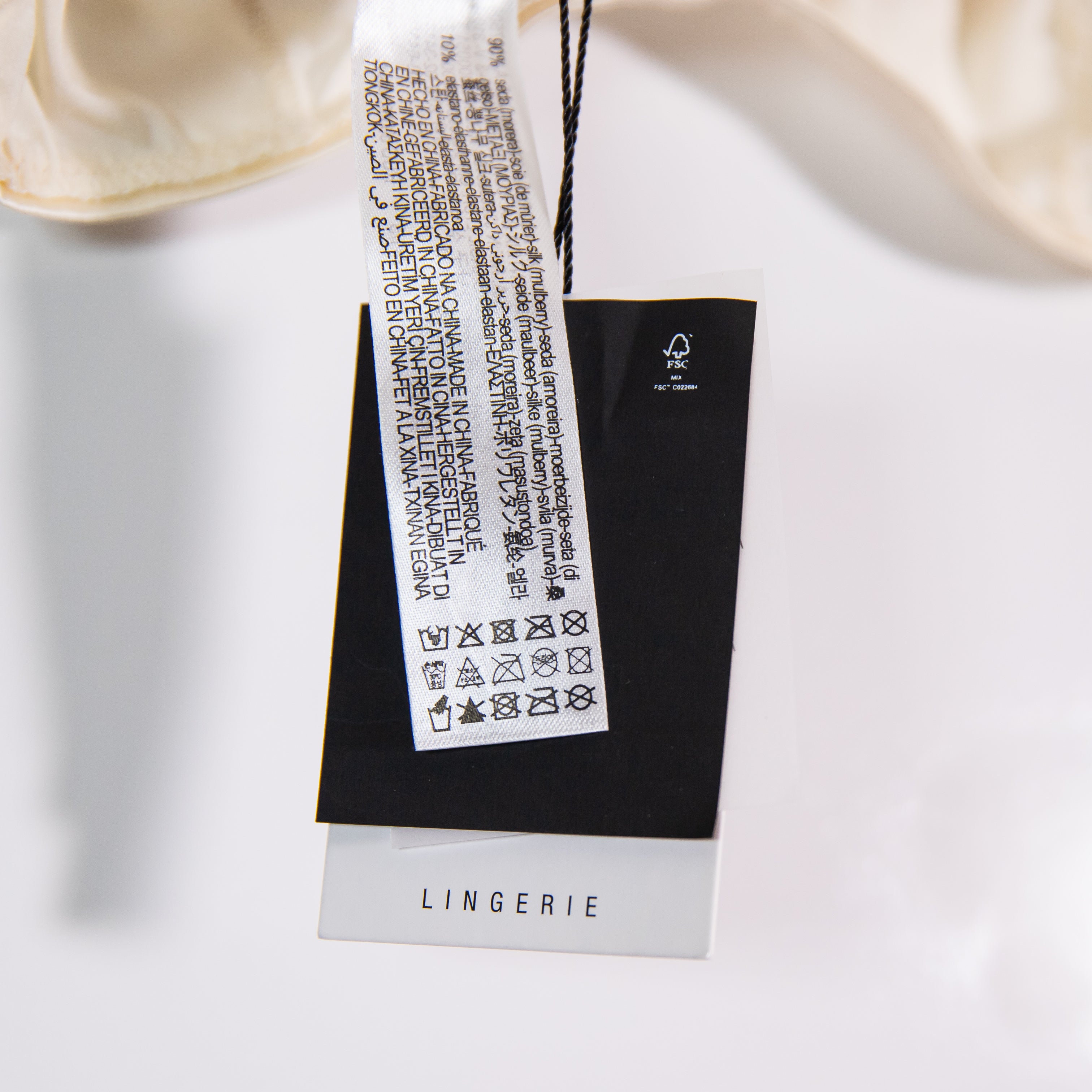 NEW Zara Lingerie Silk Satin Ruffle Flirty Triangle Bralette Intimates Bra S