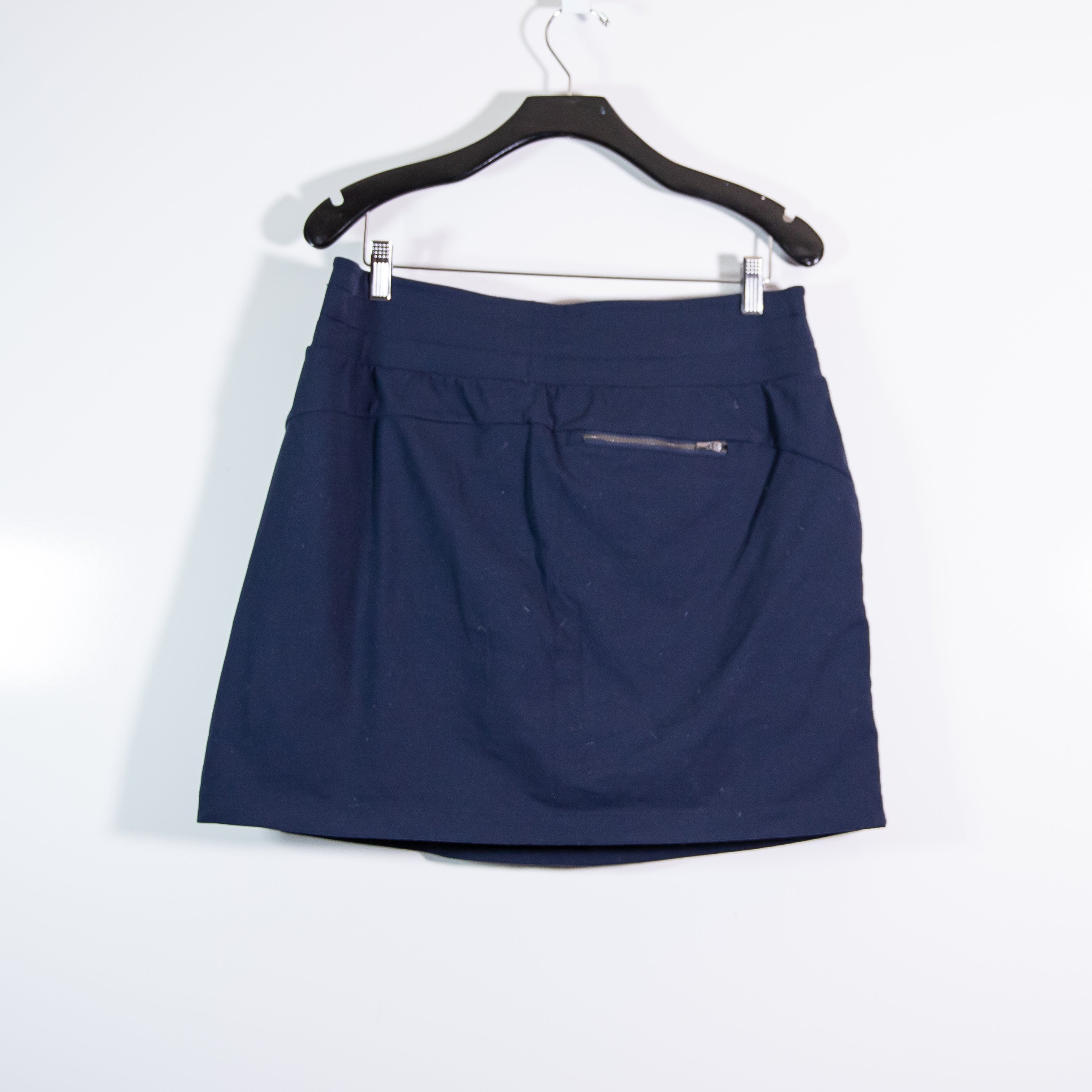 Athleta Women's Metro Downtown Stretch Casual Athleisure Mini Skirt Skort Blue L