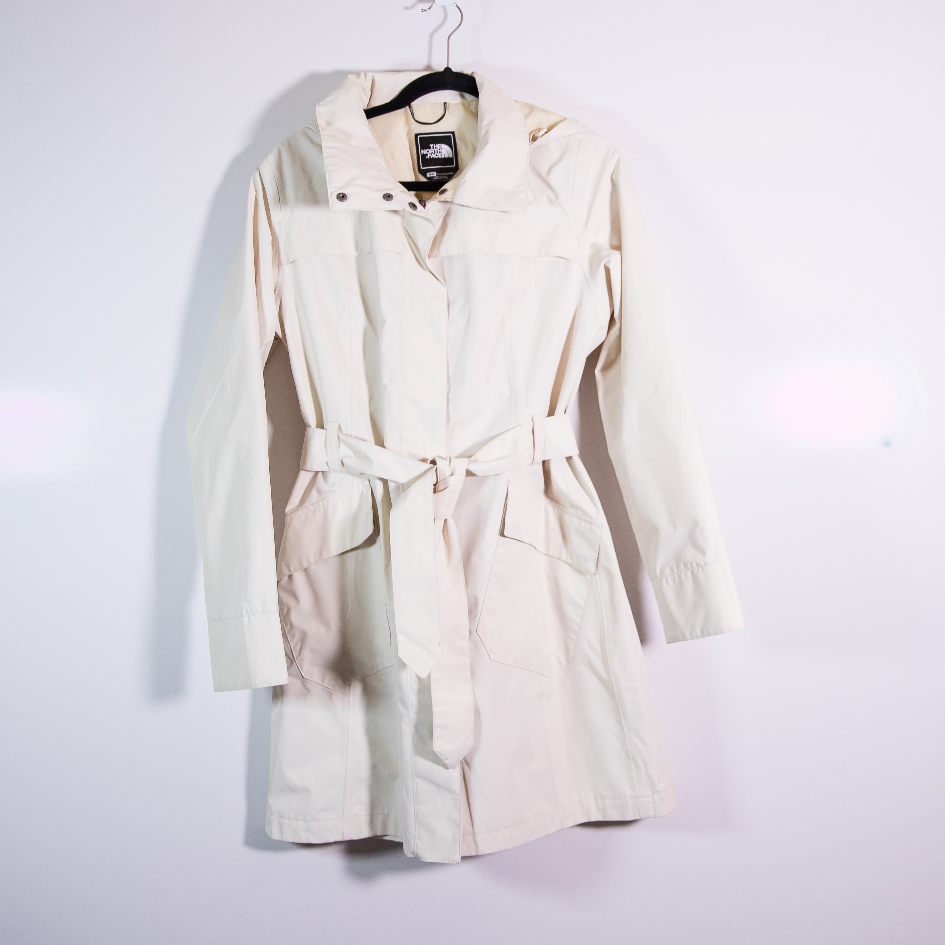 The North Face Women's Stella Grace Zipper Snap Button Hooded Trench Coat Jacket