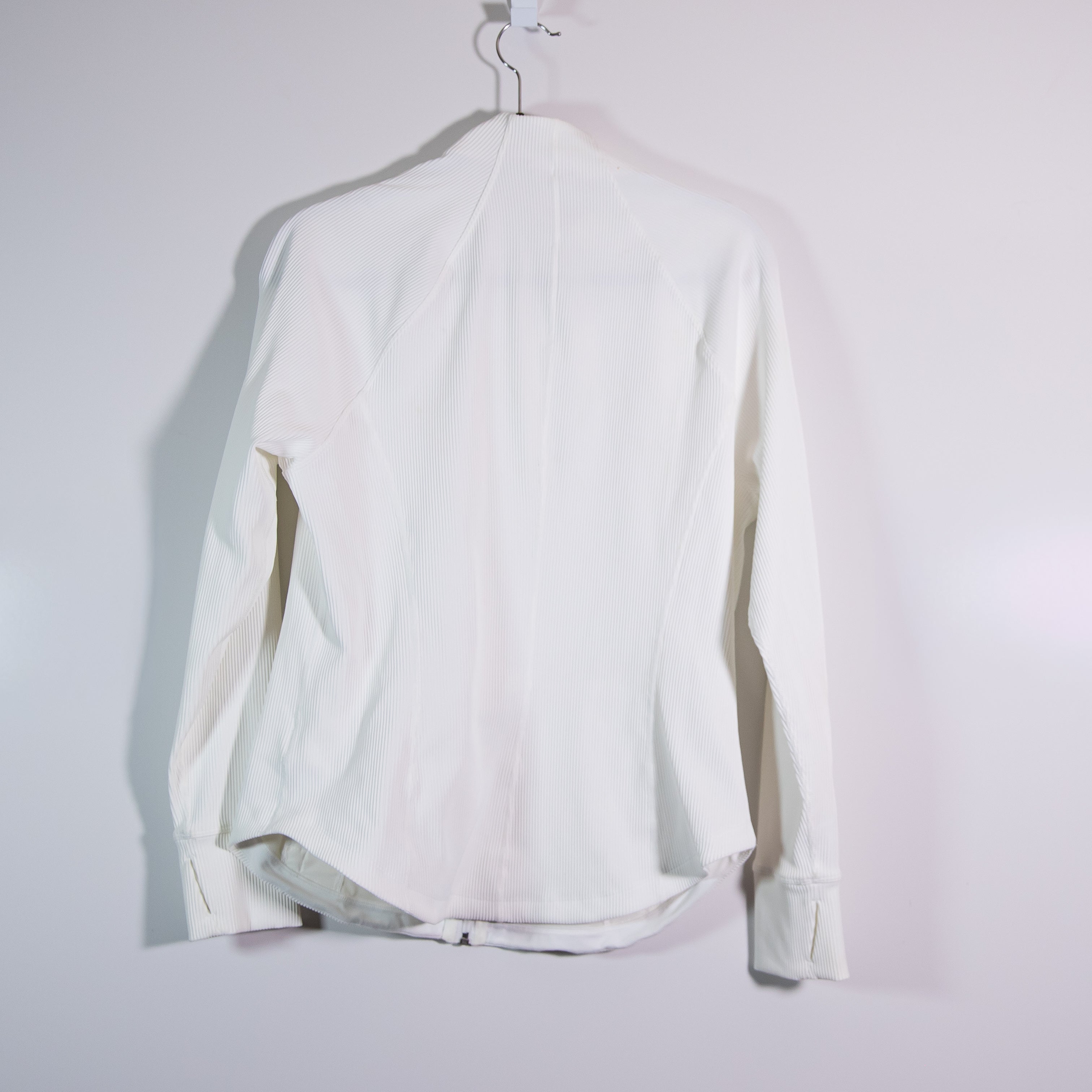 Athleta Women's Salutation Ribbed Knit Stretch Full Zip Athletic Work Out Jacket