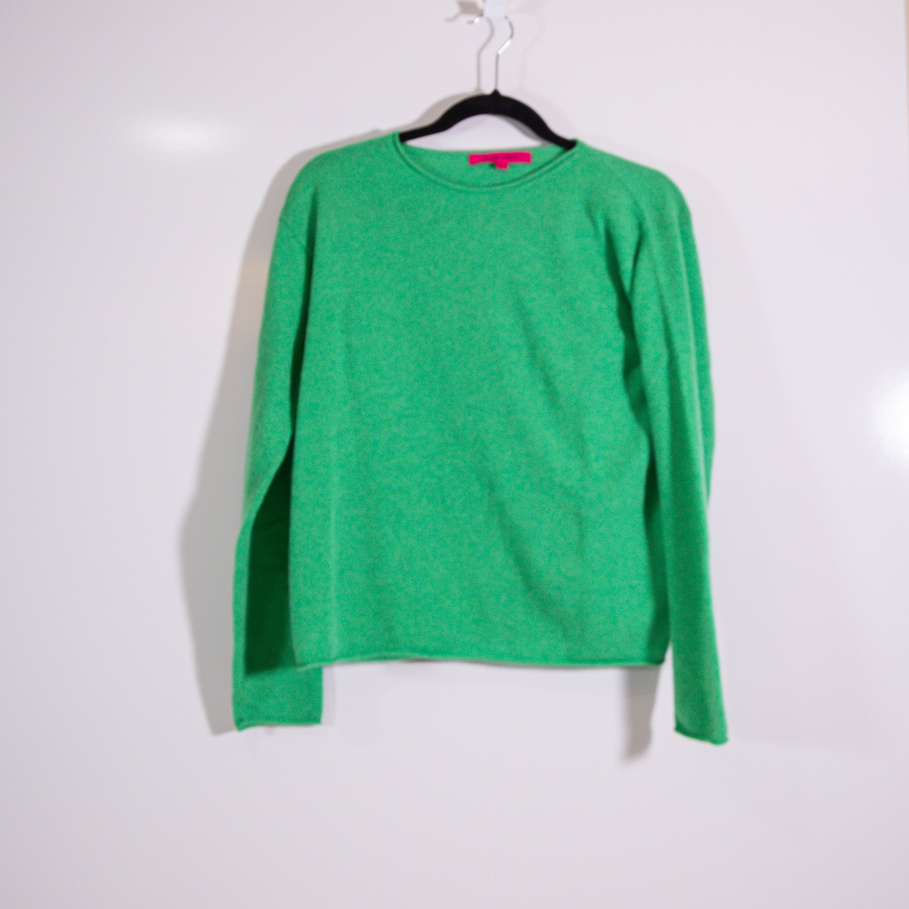 The Elder Statesman 100% Cashmere Roll Neck Long Sleeve Pullover Sweater Green S
