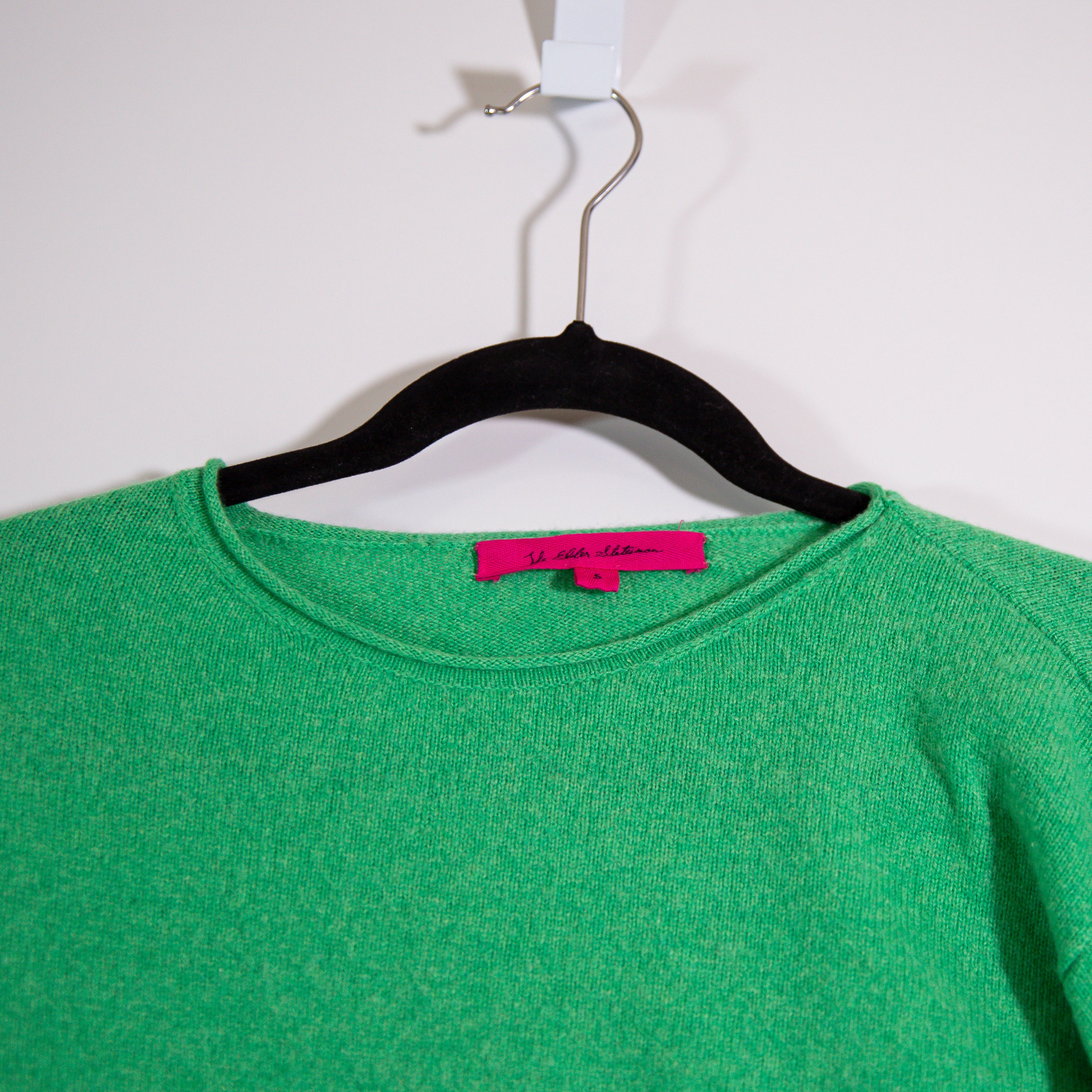 The Elder Statesman 100% Cashmere Roll Neck Long Sleeve Pullover Sweater Green S