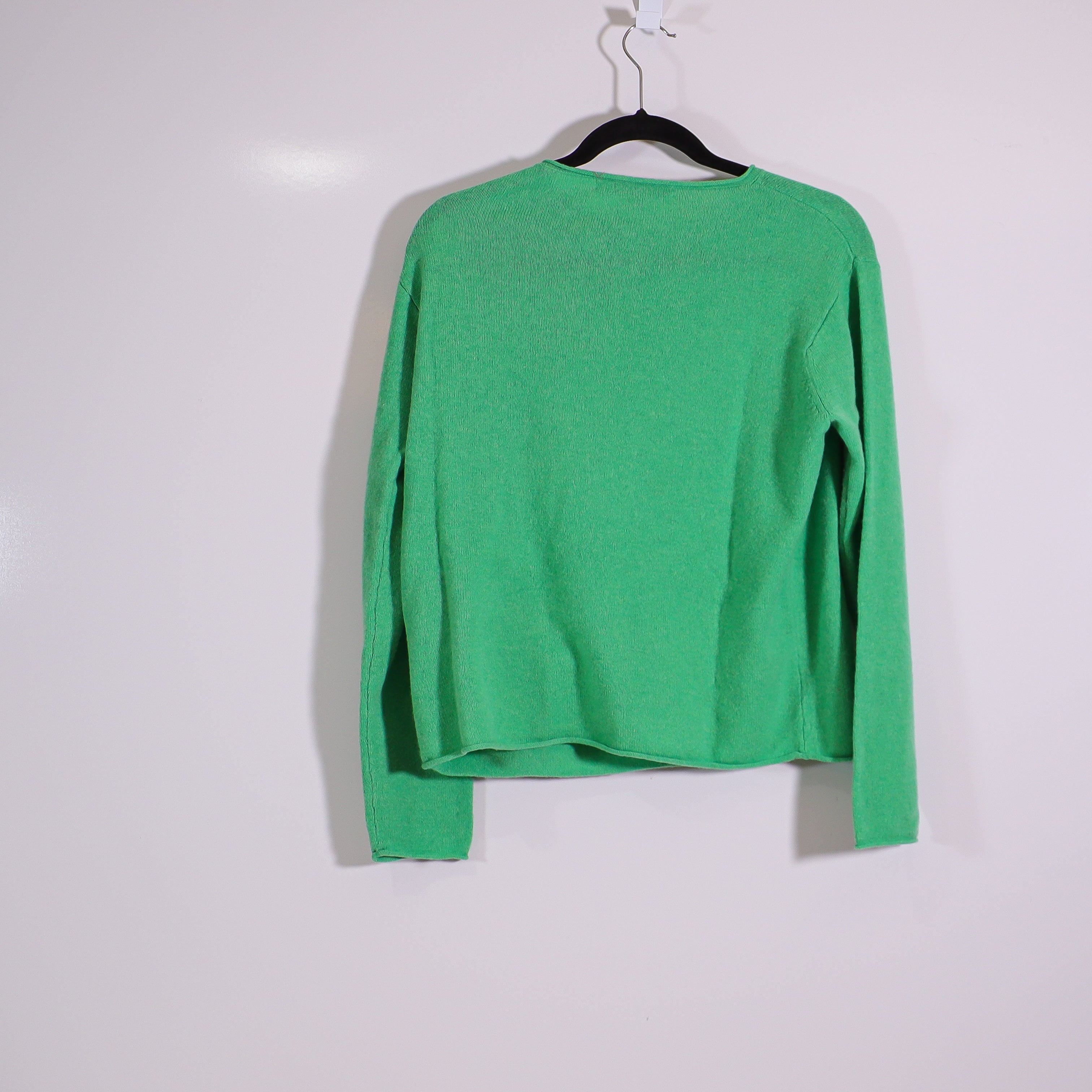 The Elder Statesman 100% Cashmere Roll Neck Long Sleeve Pullover Sweater Green S