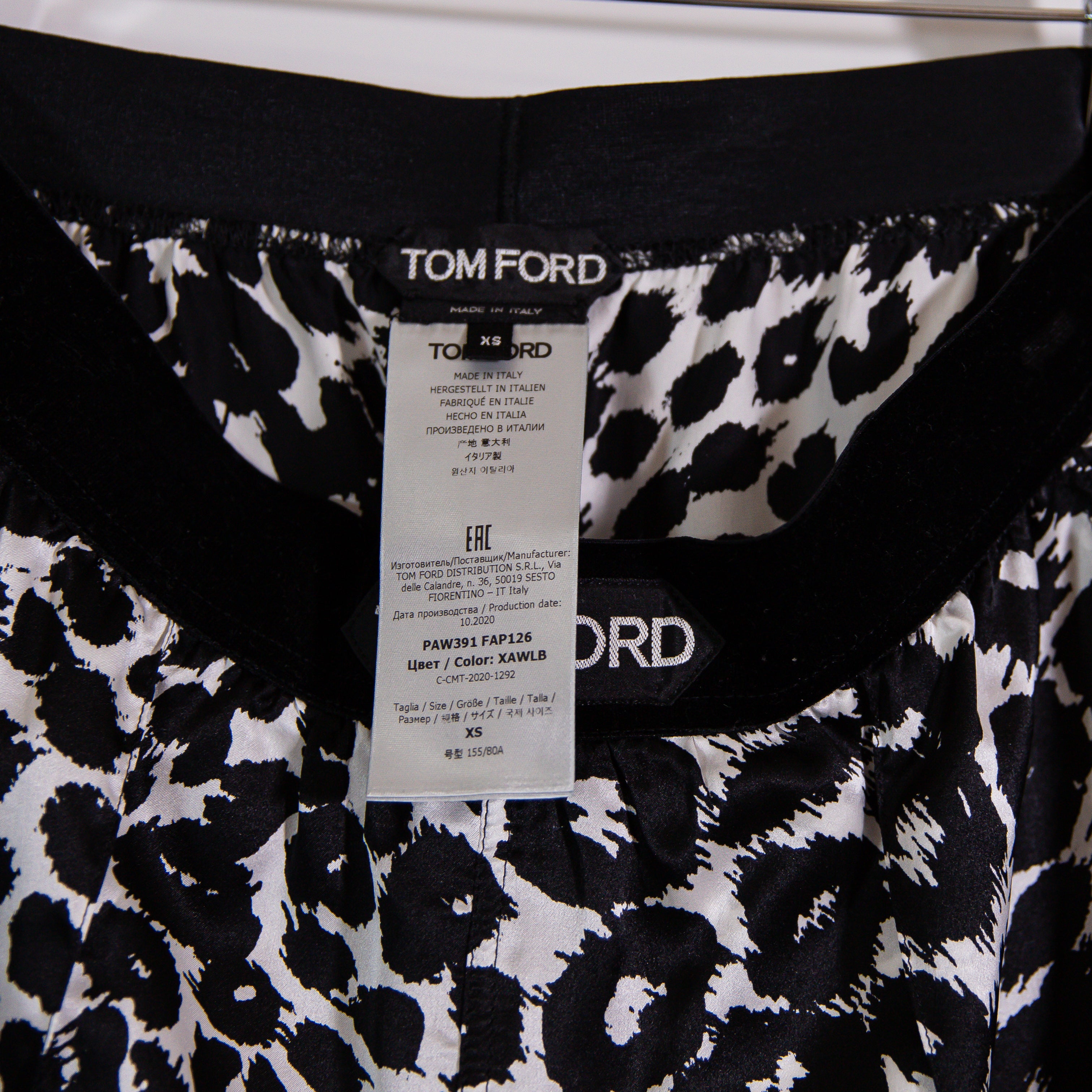 Tom Ford Silk Chiffon Satin Cheetah Leopard Animal Print Straight Leg Pants XS