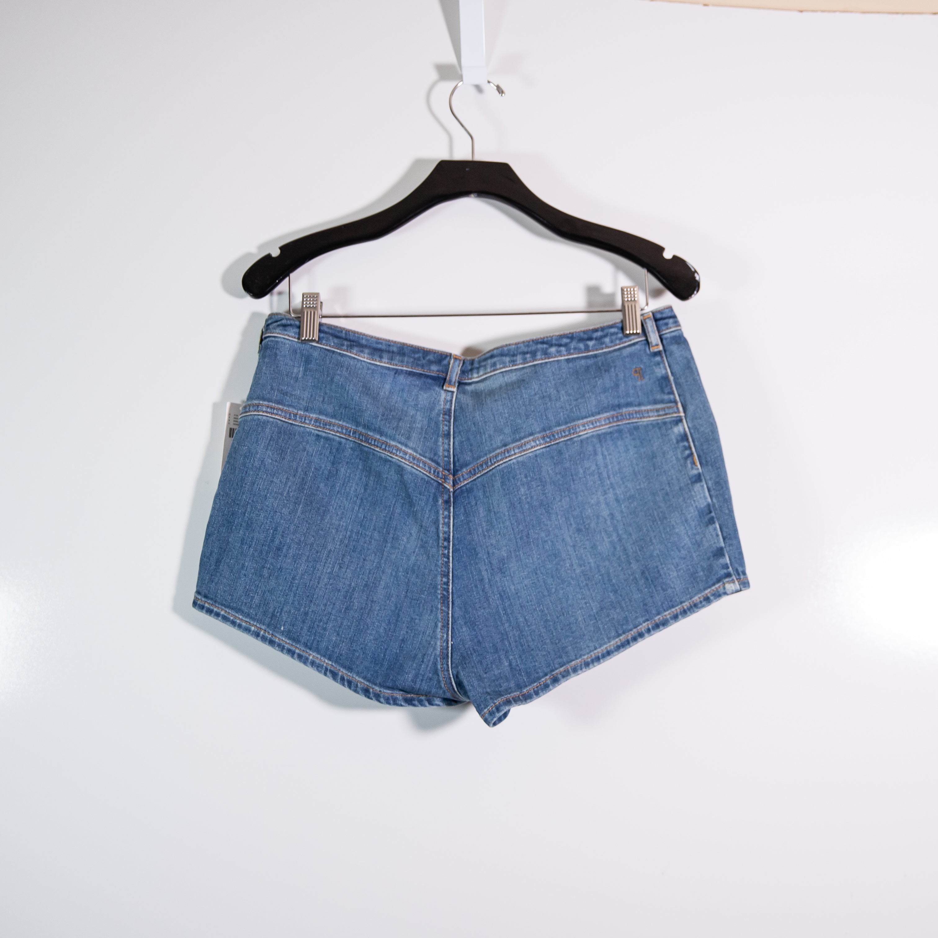 NEW Pilcro Anthropologie Cotton Stretch Low Rise Mini Denim Jean Shorts Blue 31