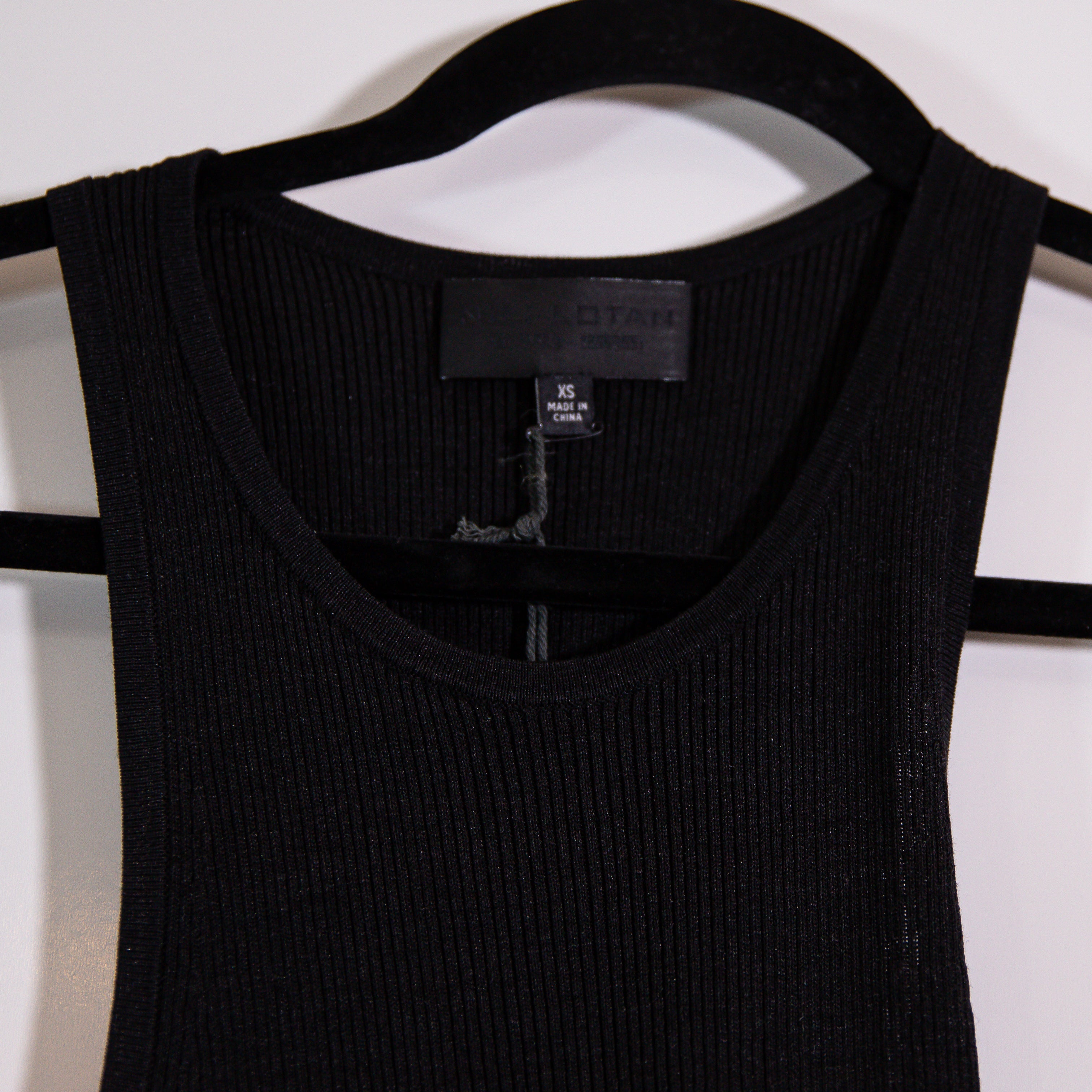 NEW Nili Lotan Lottie Silk Ribbed Knit Stretch Scoop Neck Sleeveless Tank Top XS