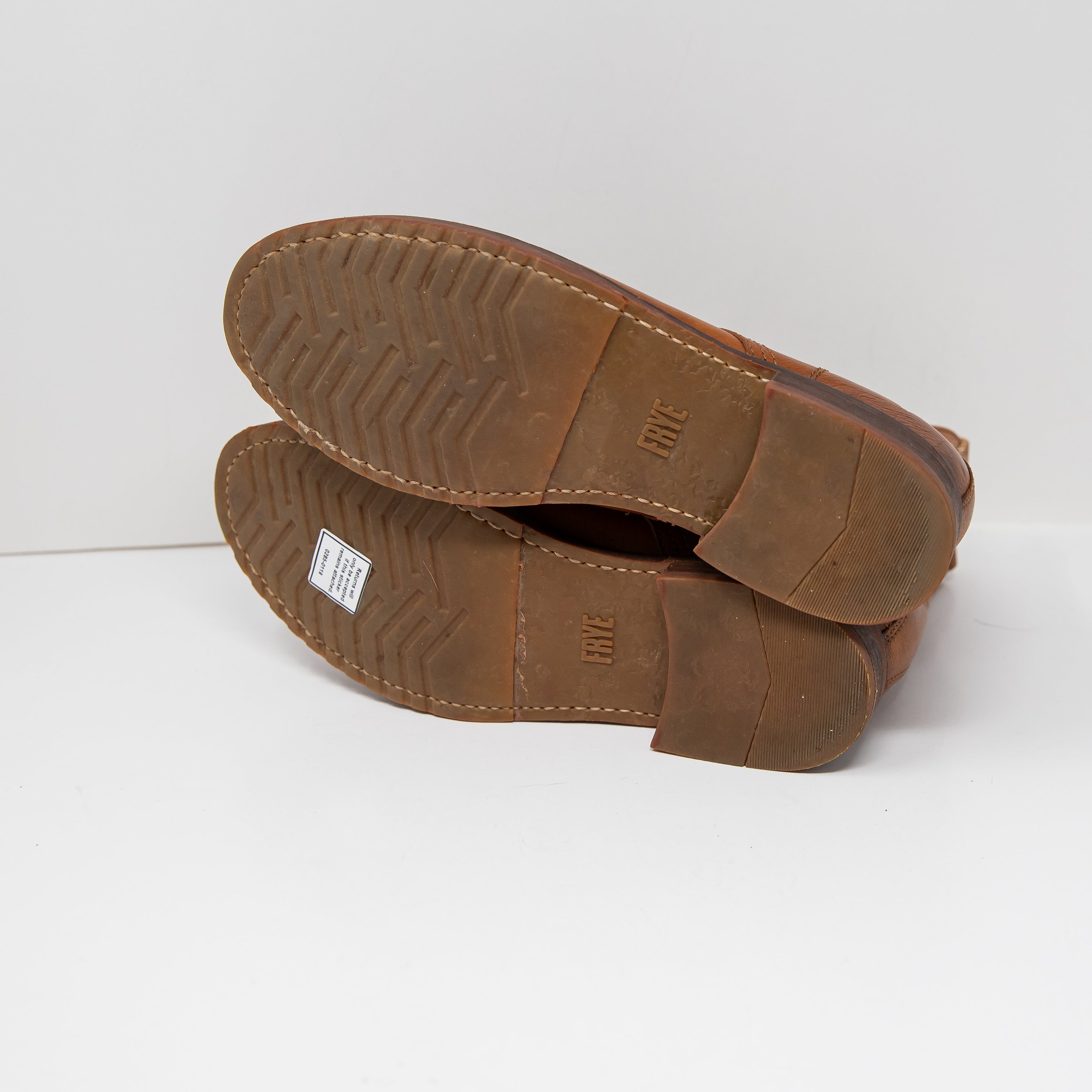 Frye Women's Veronica Flex Combat Lace Up Leather Boots Shoes Caramel Avalon 8.5