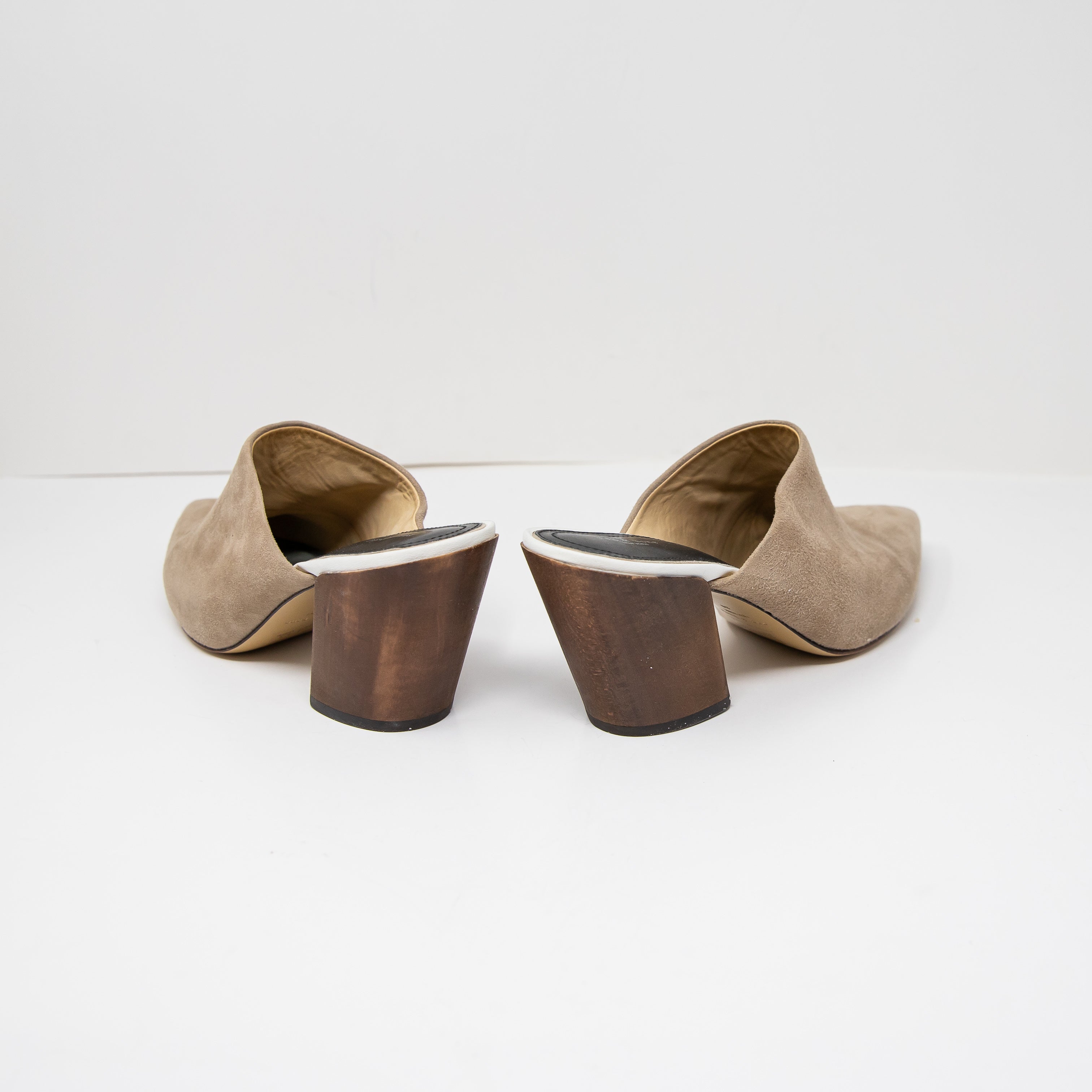 Rag & Bone Joni Women's Genuine Suede Leather Pointed Toe Slip On Mules Shoes 9