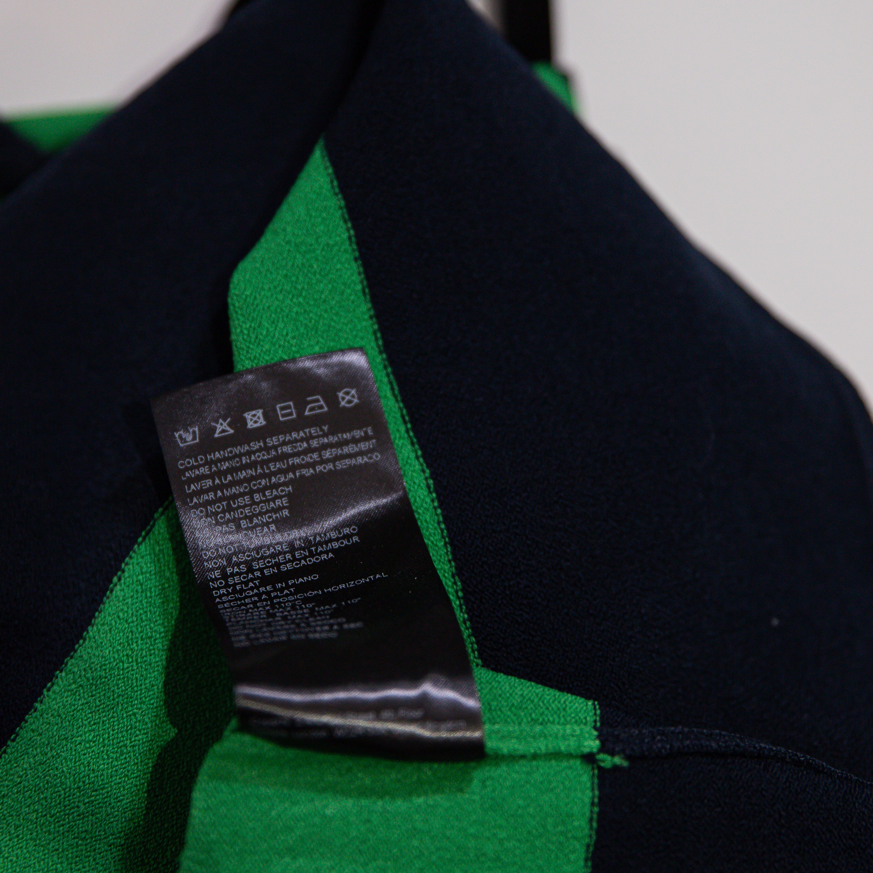 NEW Coperni Green Navy Blue Striped Knitted Stretch Halter Maxi Dress Small