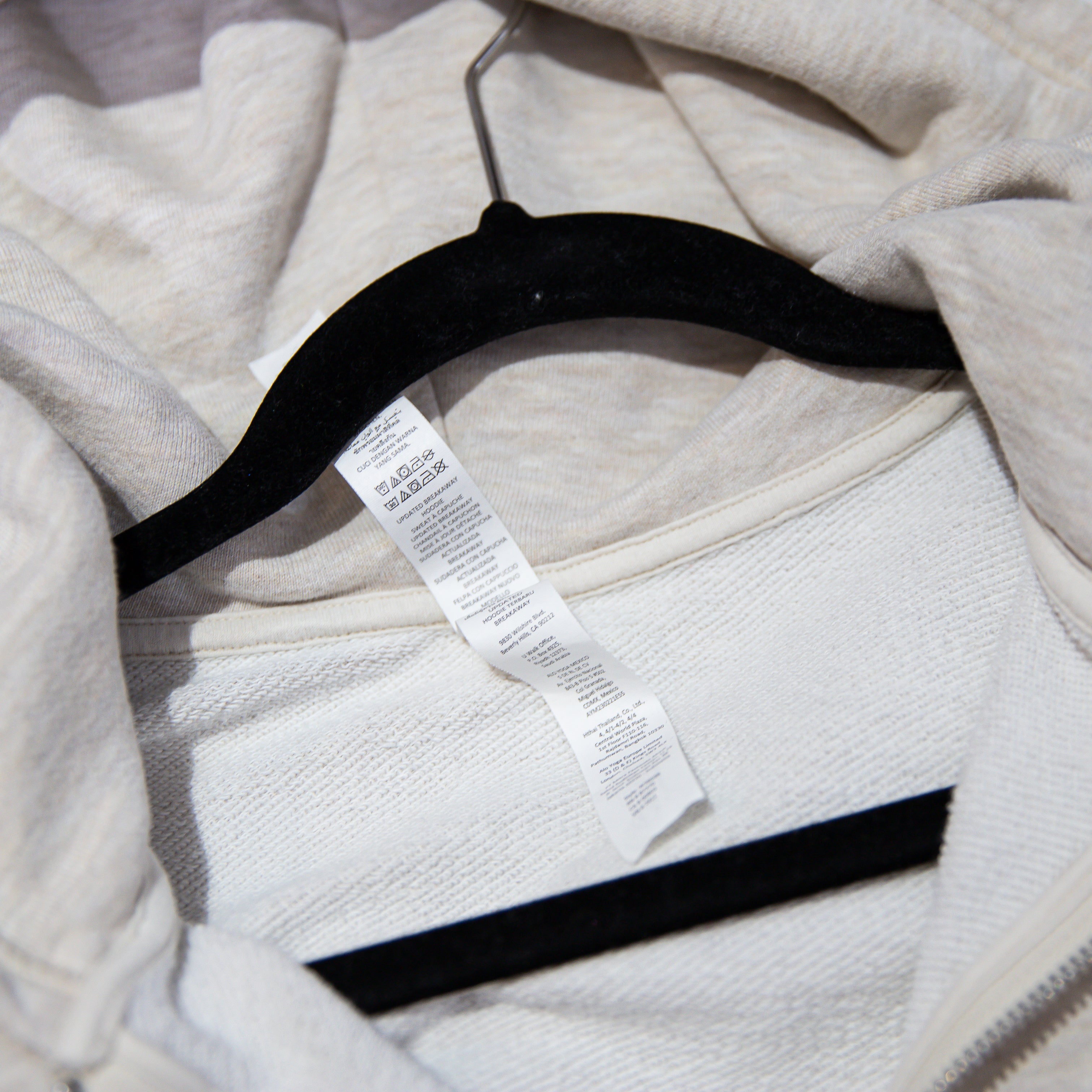 Alo Women's Sweet Escape Zip Up Cotton Terry Lined Cropped Hoodie Heather Gray S