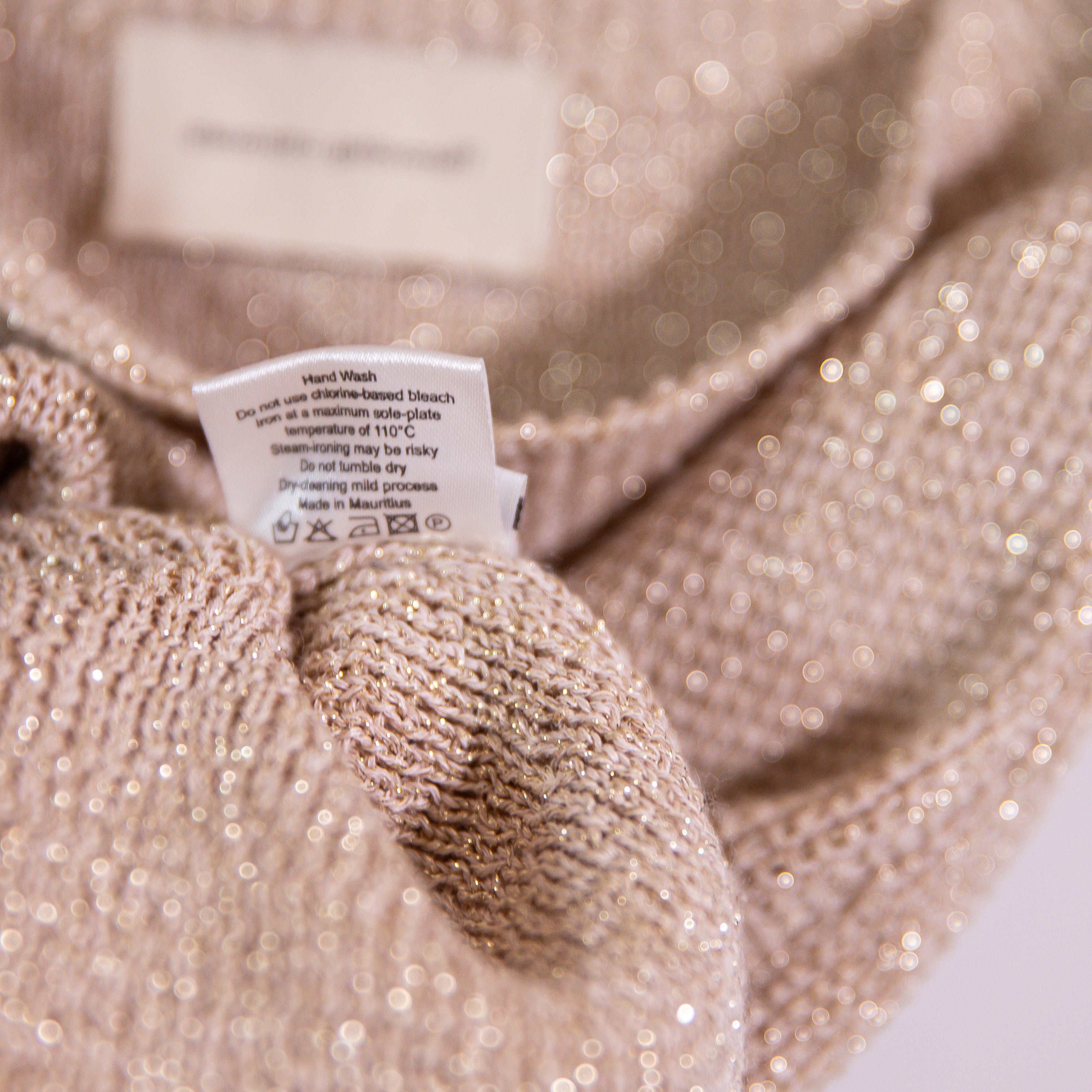 Alexandra Golovanoff Gold Metallic Sparkle Stretch Knit Mini Sweater Skirt XS