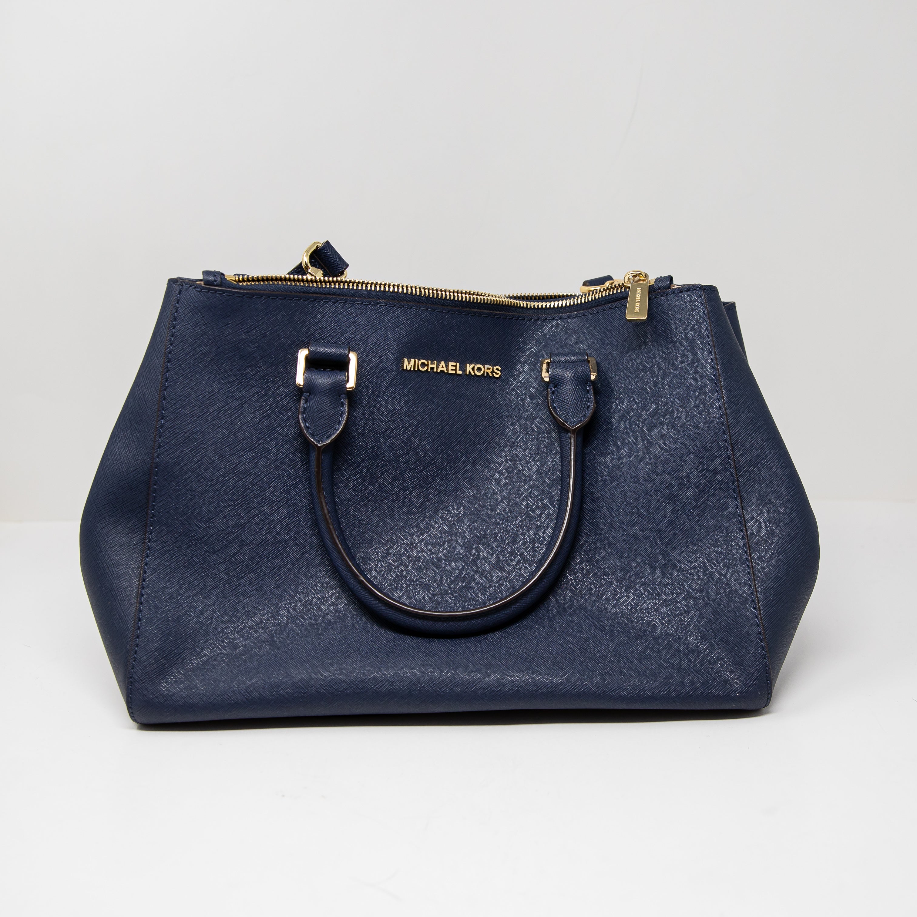 Michael Kors Sutton Leather Top Handle Convertible Crossbody Satchel Purse Bag