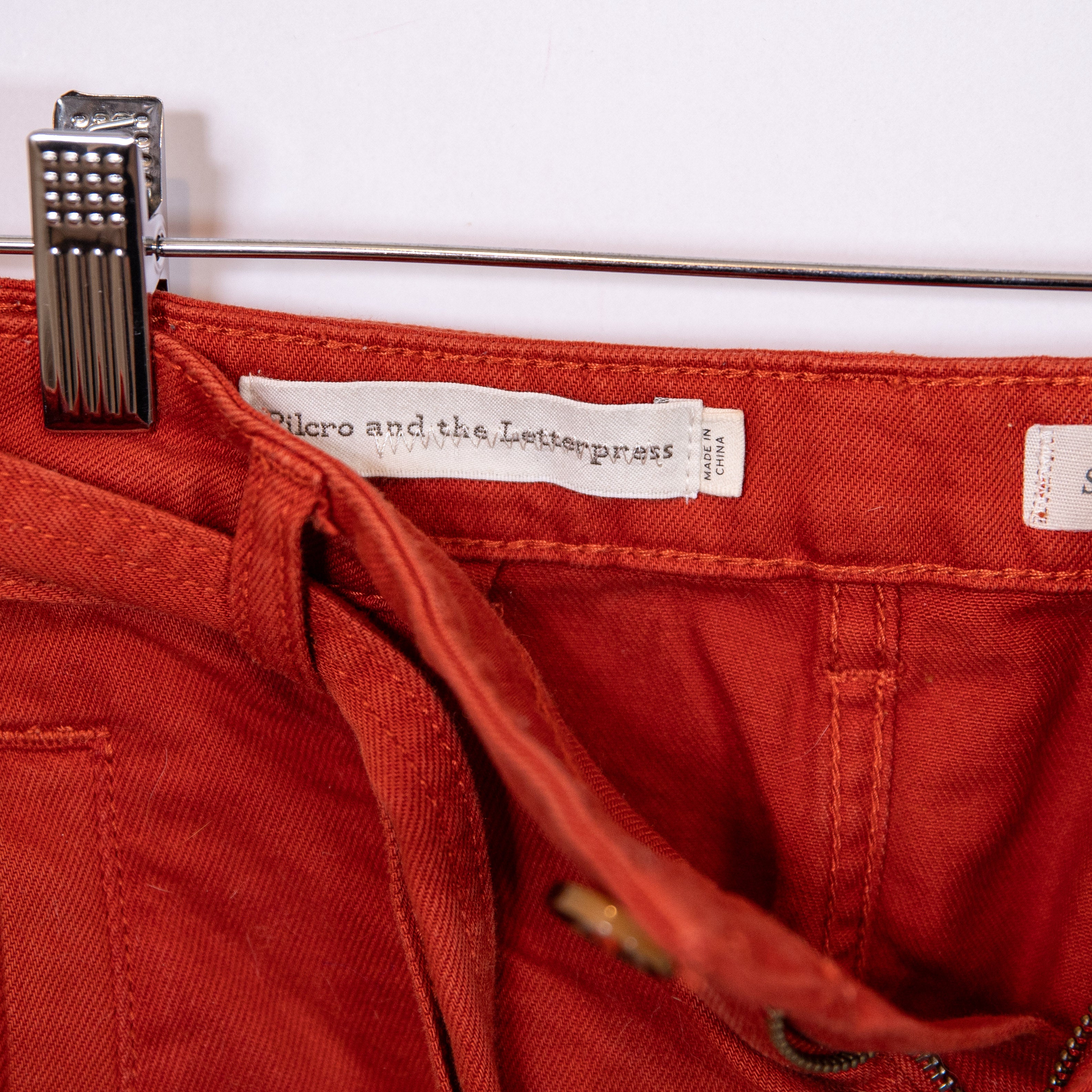 Pilcro And The Letterpress Anthropologie Cotton Tie Waist Mid Rise Mini Skirt 0P