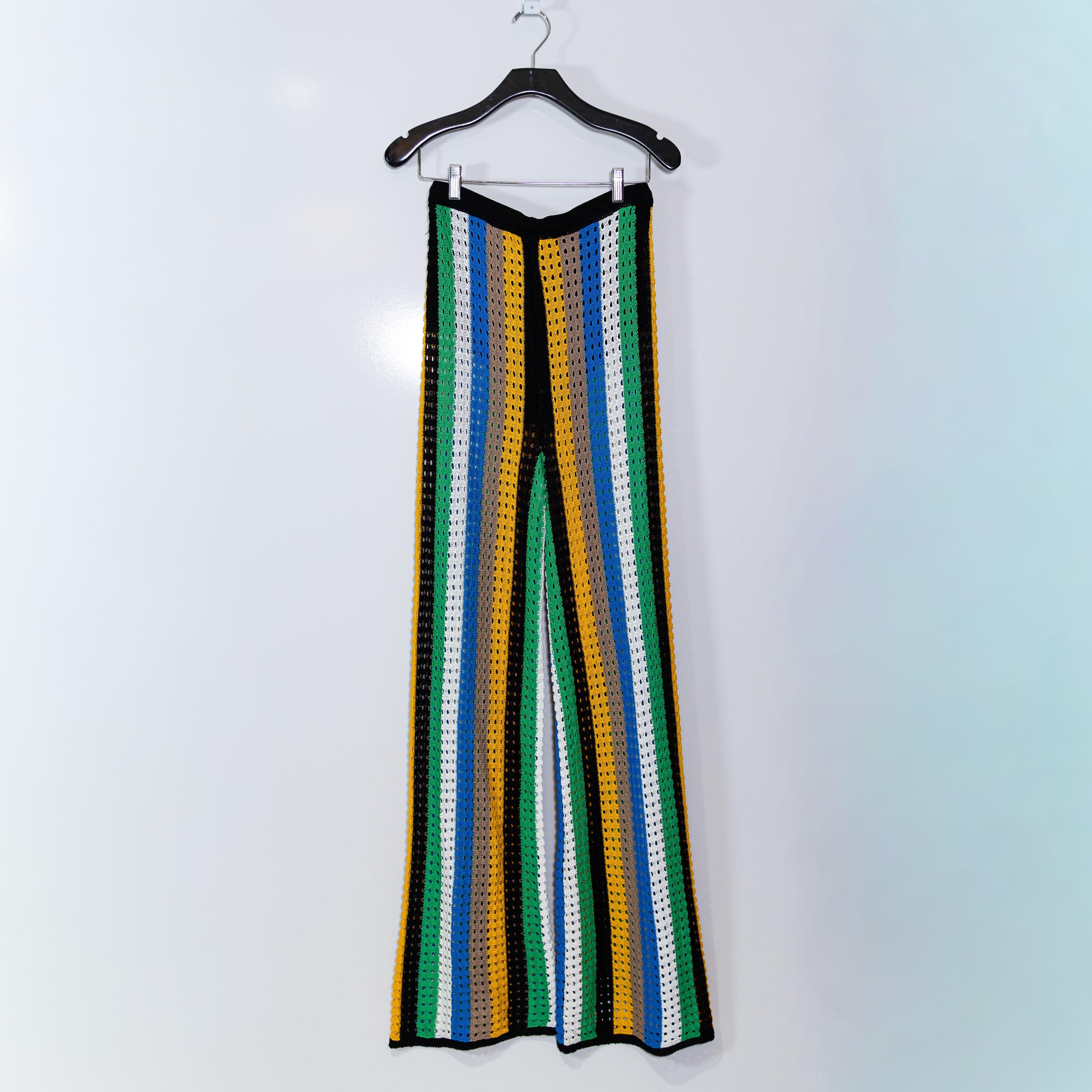 Simon Miller x Mango Openwork Knit Sweater Straight Leg Pull On Pants Stripe M