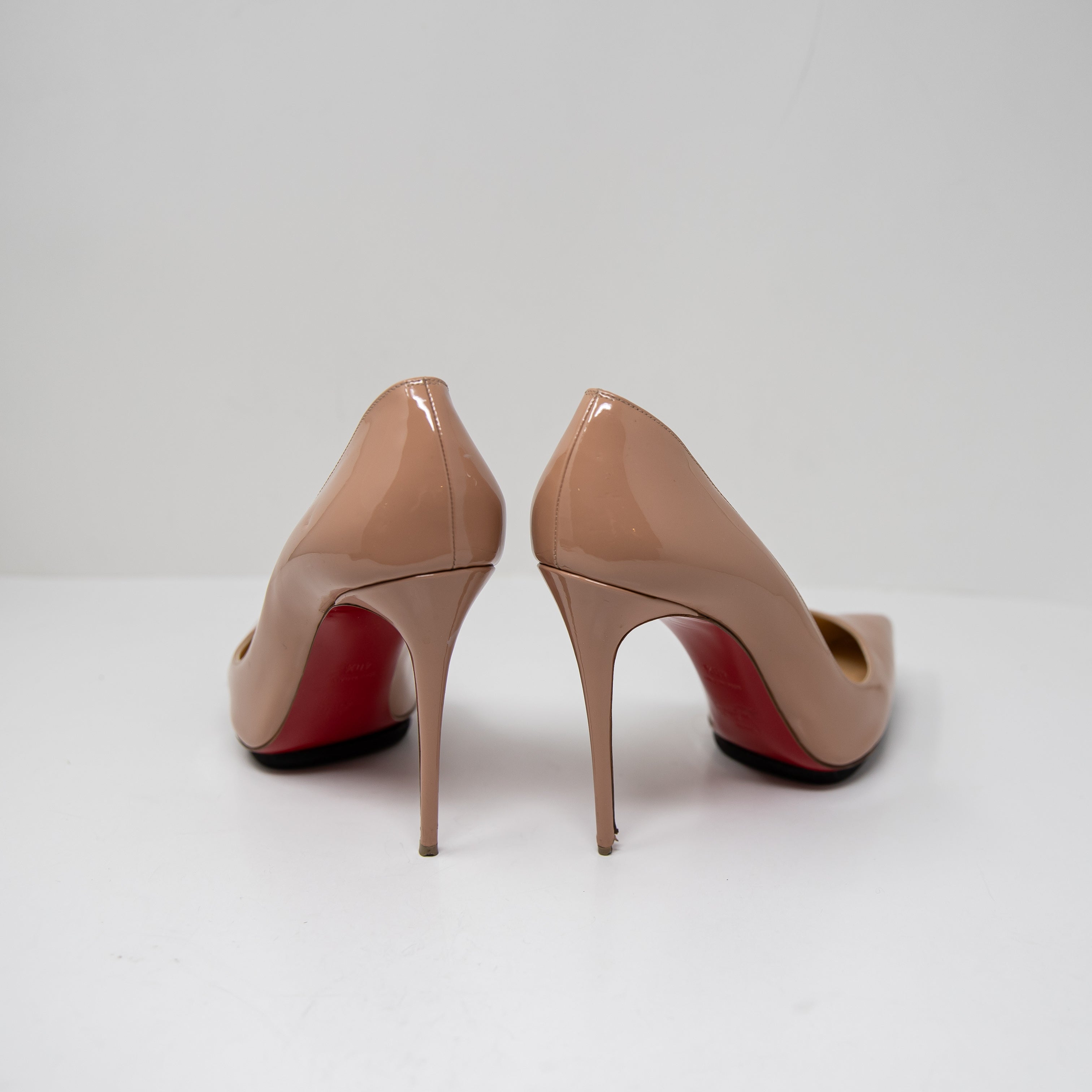 Christian Louboutin So Kate 120mm Patent Leather Stiletto High Heels Pumps Beige