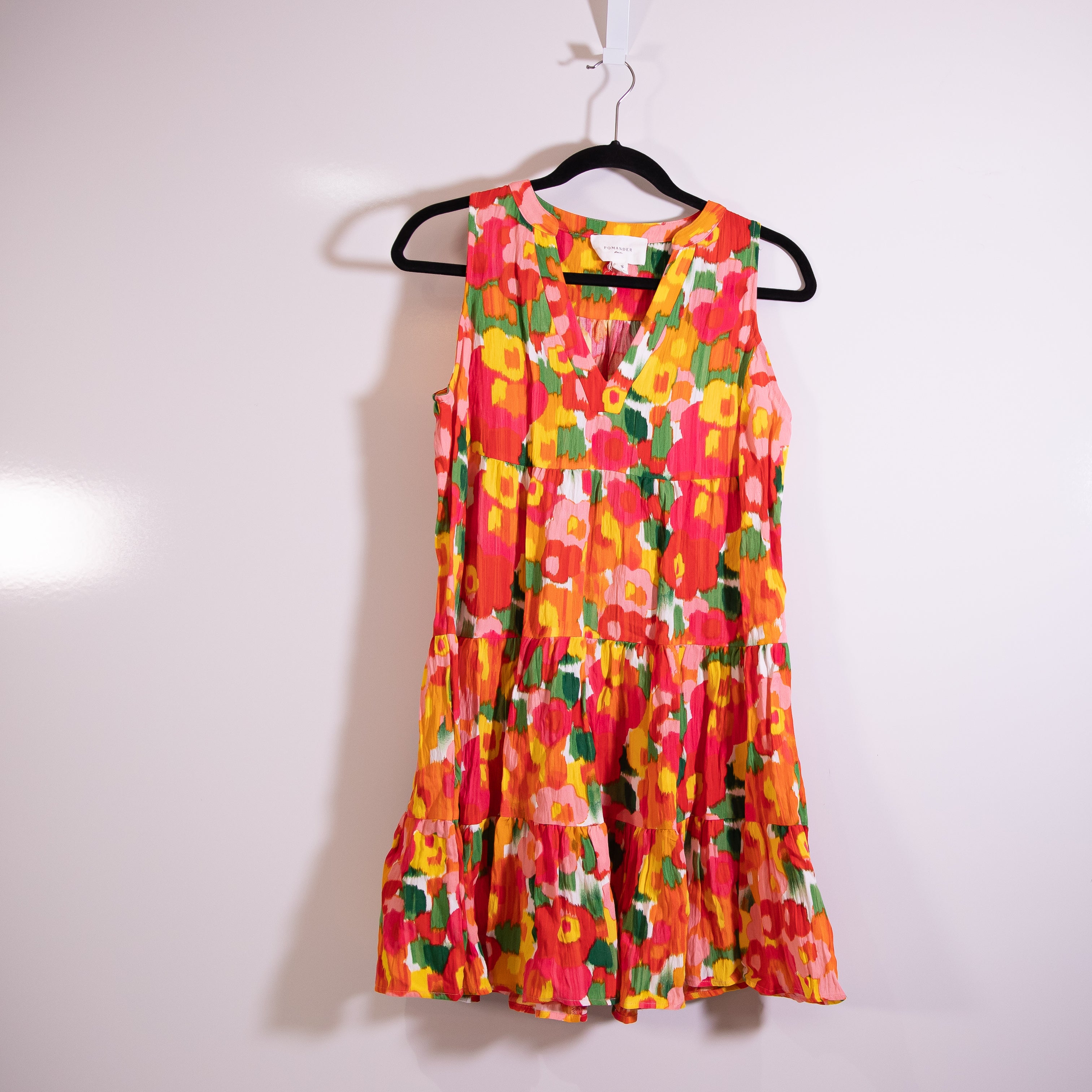 Pomander Place Tuckernuck Kenzo Magnolia Floral Print Pattern Tiered Mini Dress