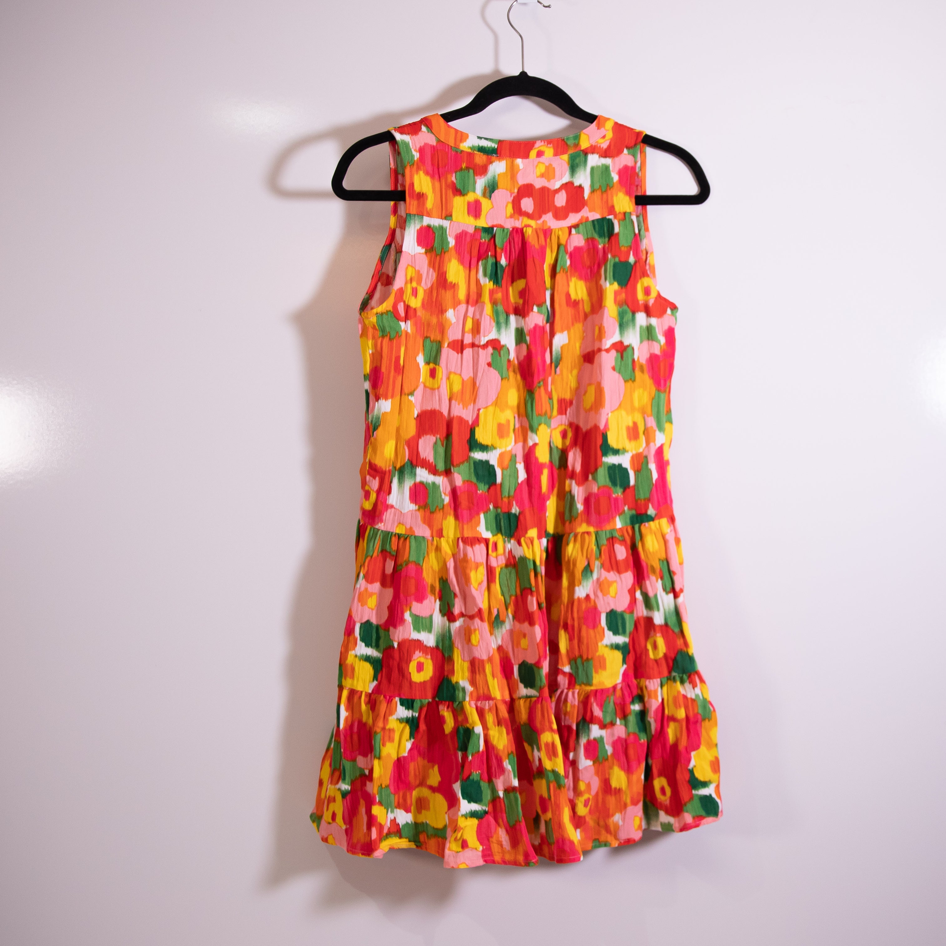 Pomander Place Tuckernuck Kenzo Magnolia Floral Print Pattern Tiered Mini Dress