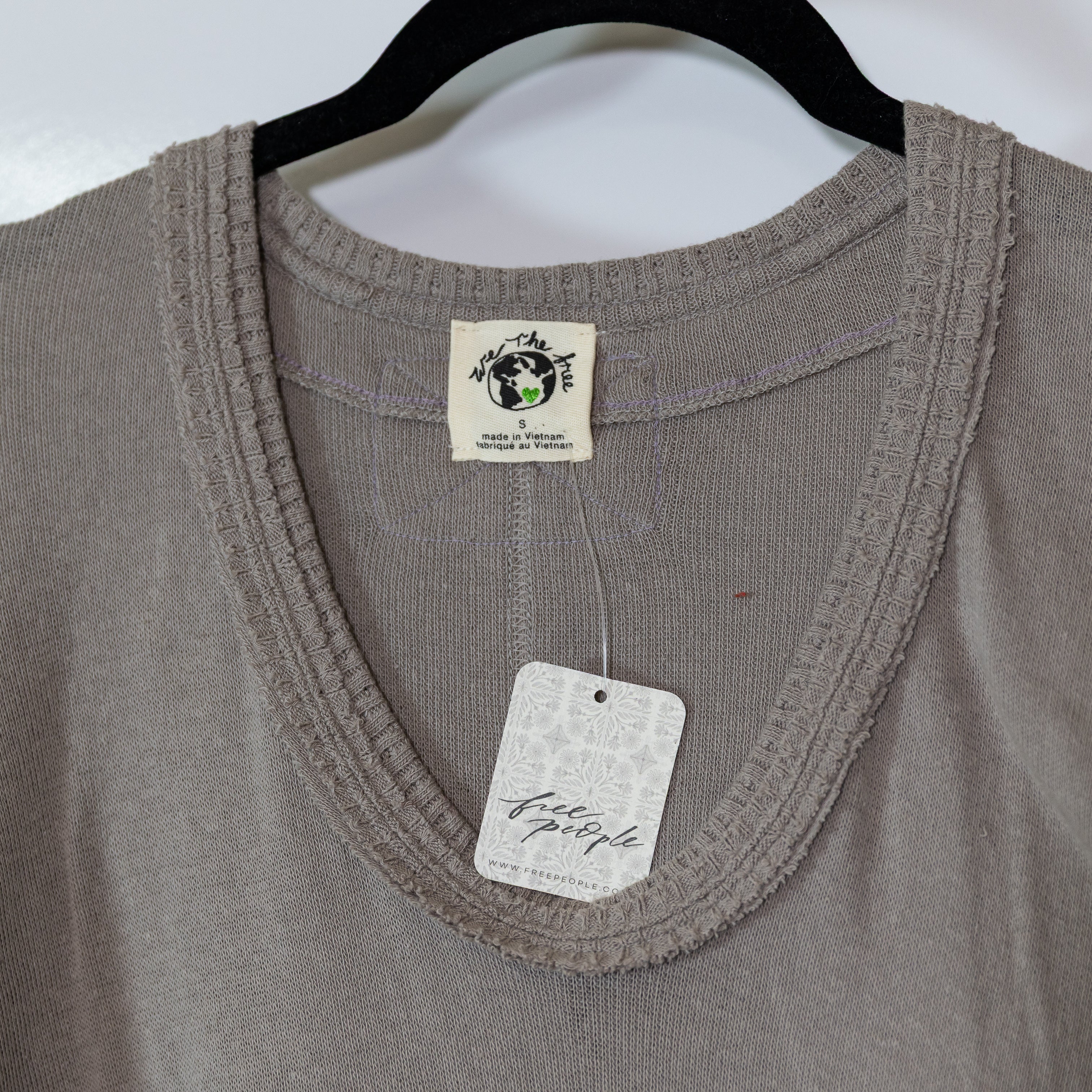 NEW Free People Colby Cotton Blend Scoop Neck Long Sleeve Pullover Sweater Small