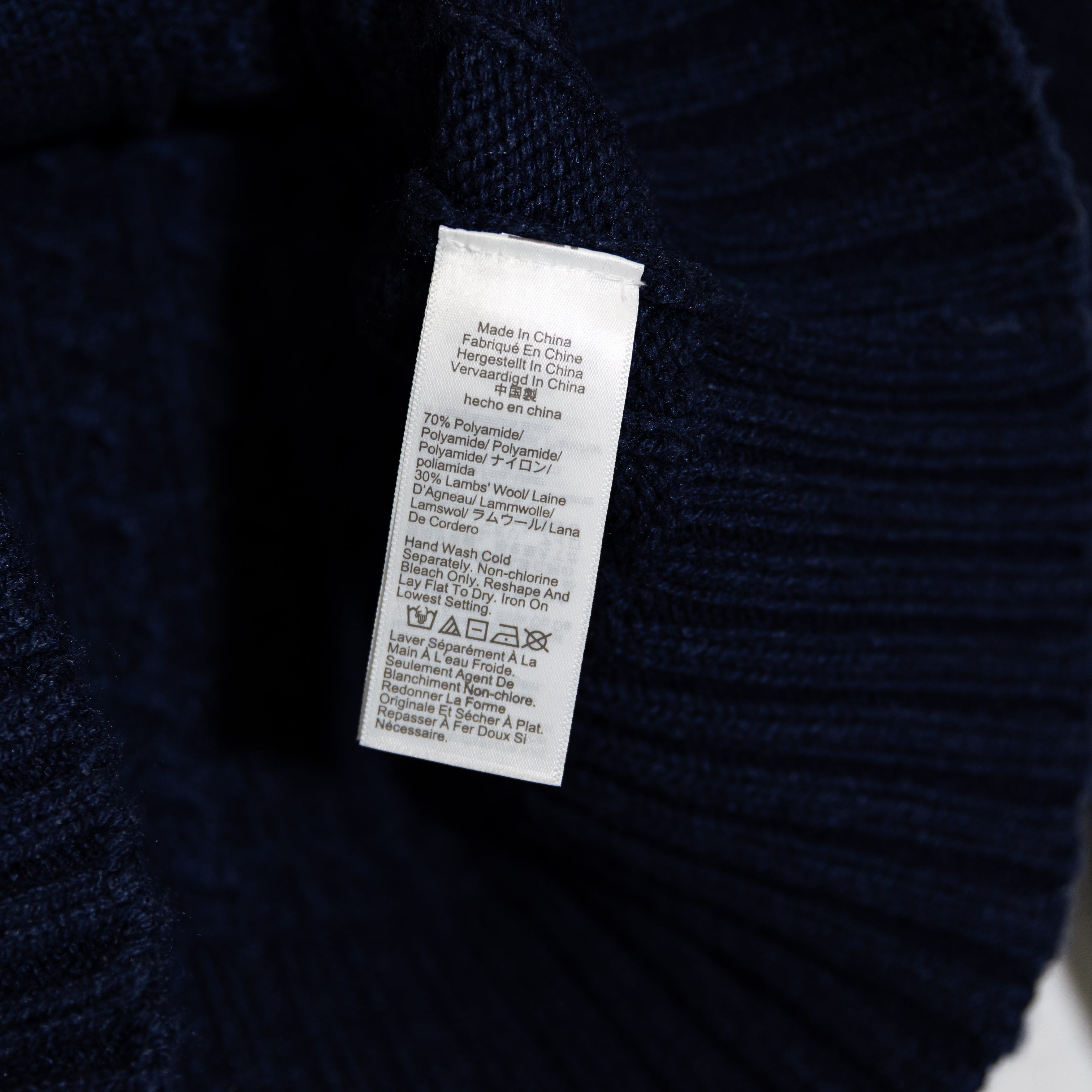 NEW J. Crew Wool Blend Cable Knit Collarless Cardigan Sweater Navy Blue Small