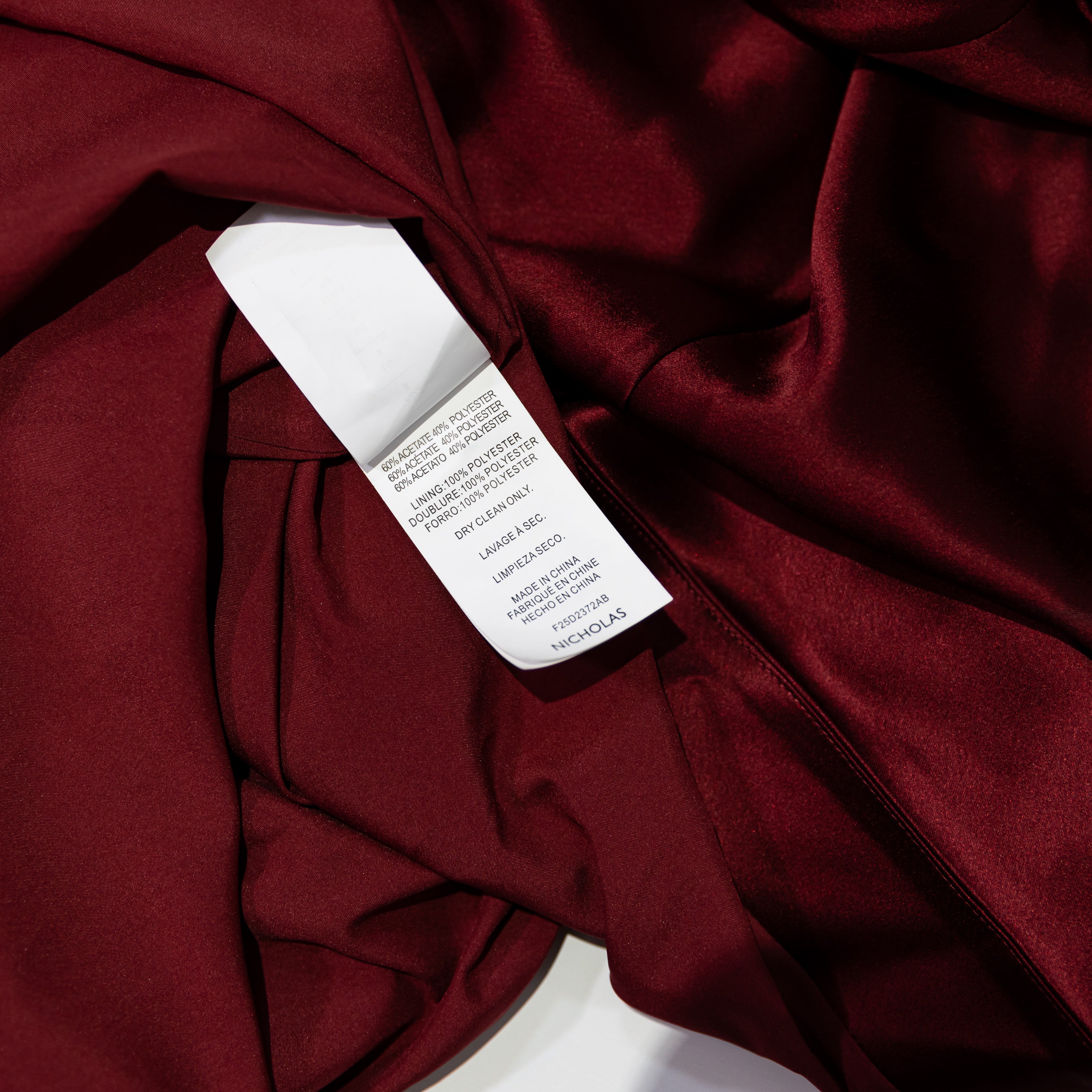 Nicholas Eartha Off The Shoulder Belted Evening Cocktail Party Dress Plum Red 4