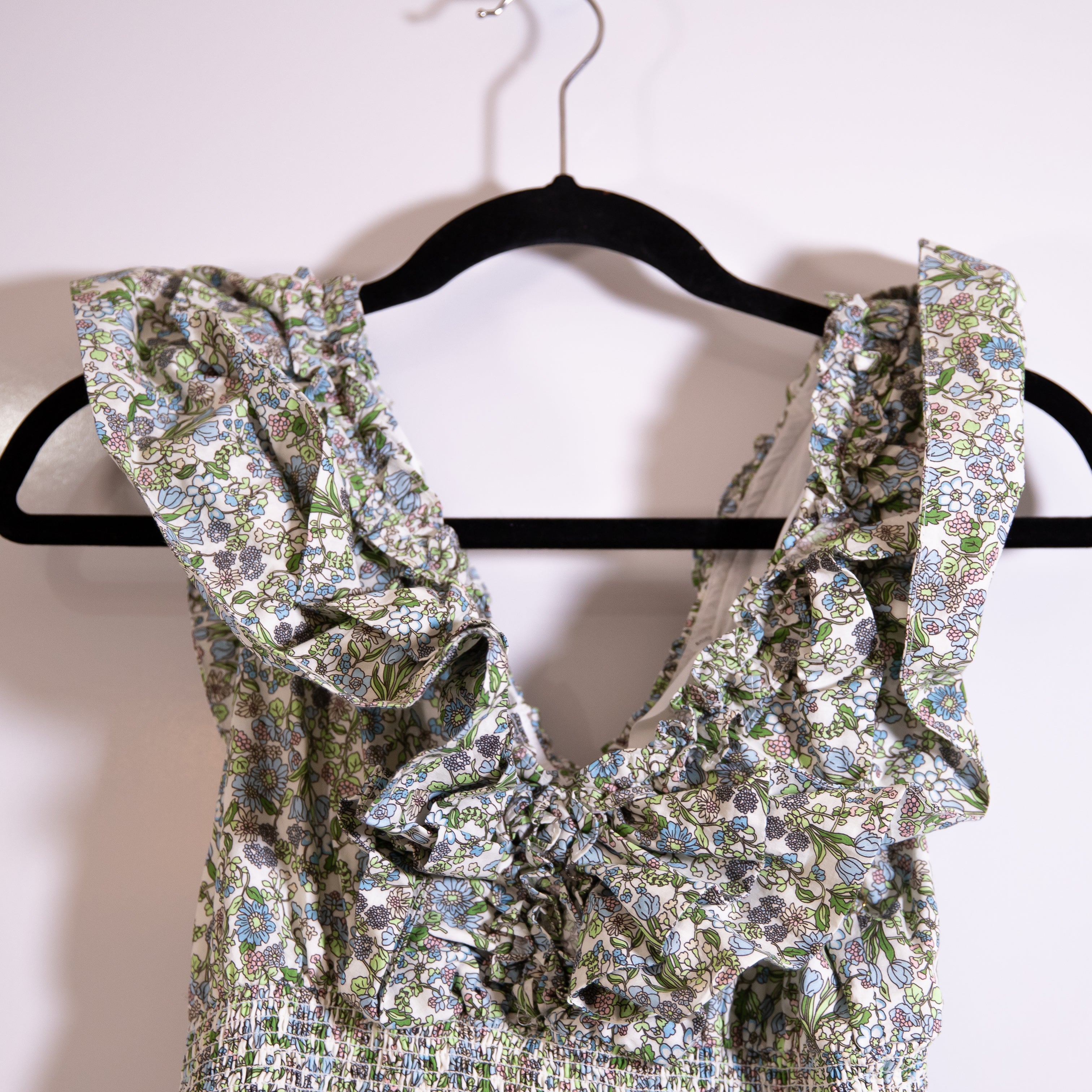 NEW Tuckernuck Hyacinth House Rhodes Cotton Poplin Ruffle Tier Midi Dress Ditzy