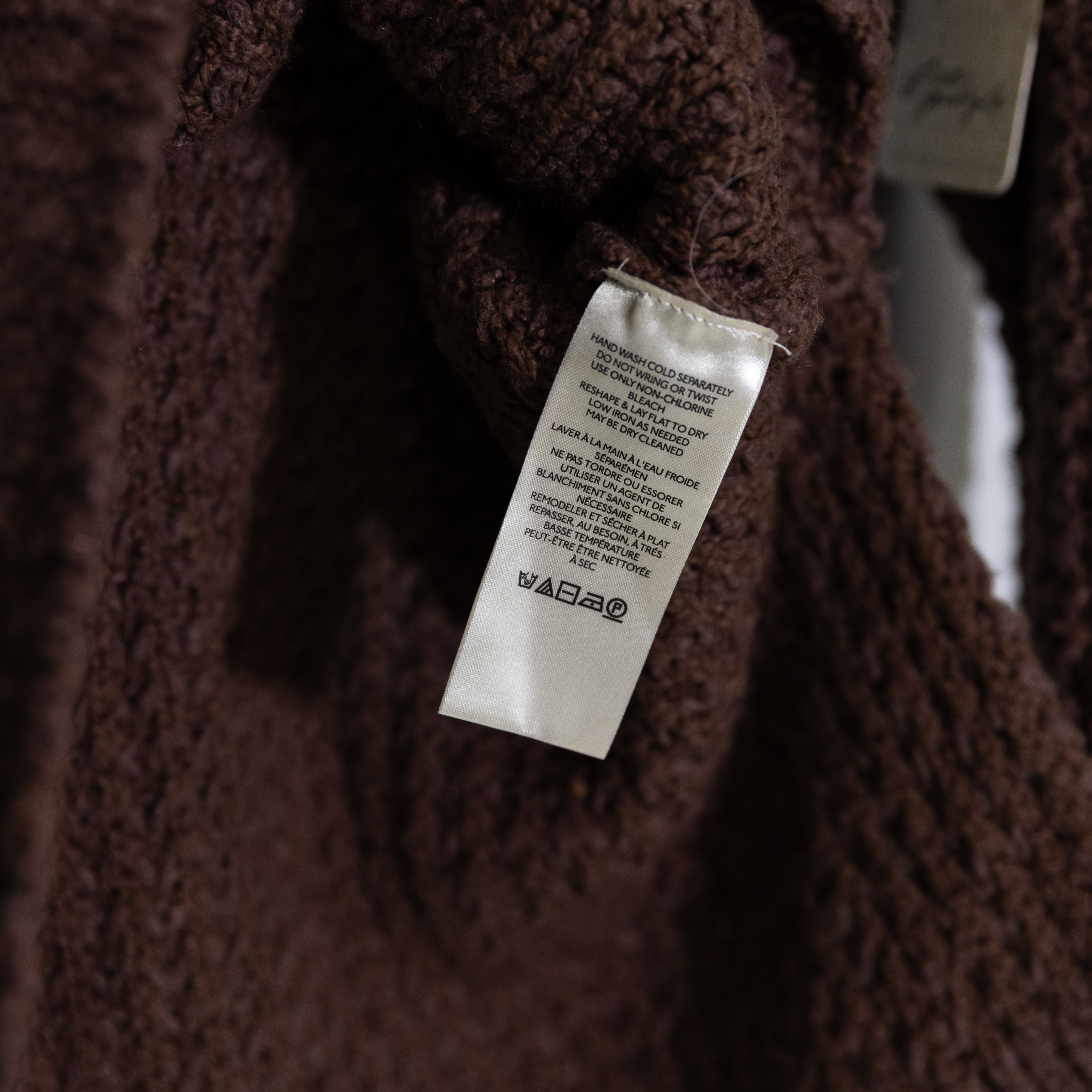 NEW Free People Whistle Thermal Henely Cotton Blend Knit Sweater Top Brownstone